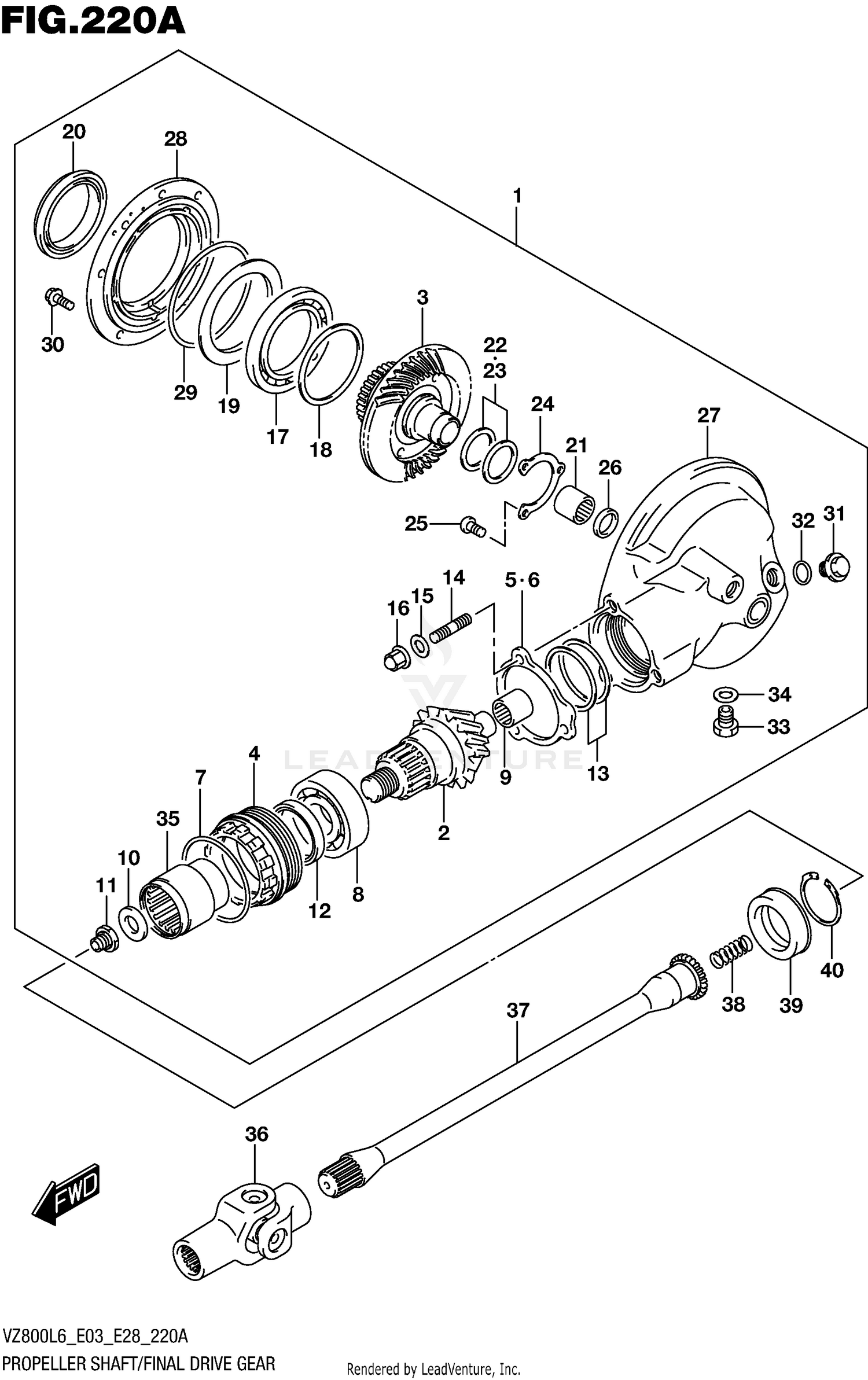 PROPELLER SHAFT/FINAL DRIVE GEAR