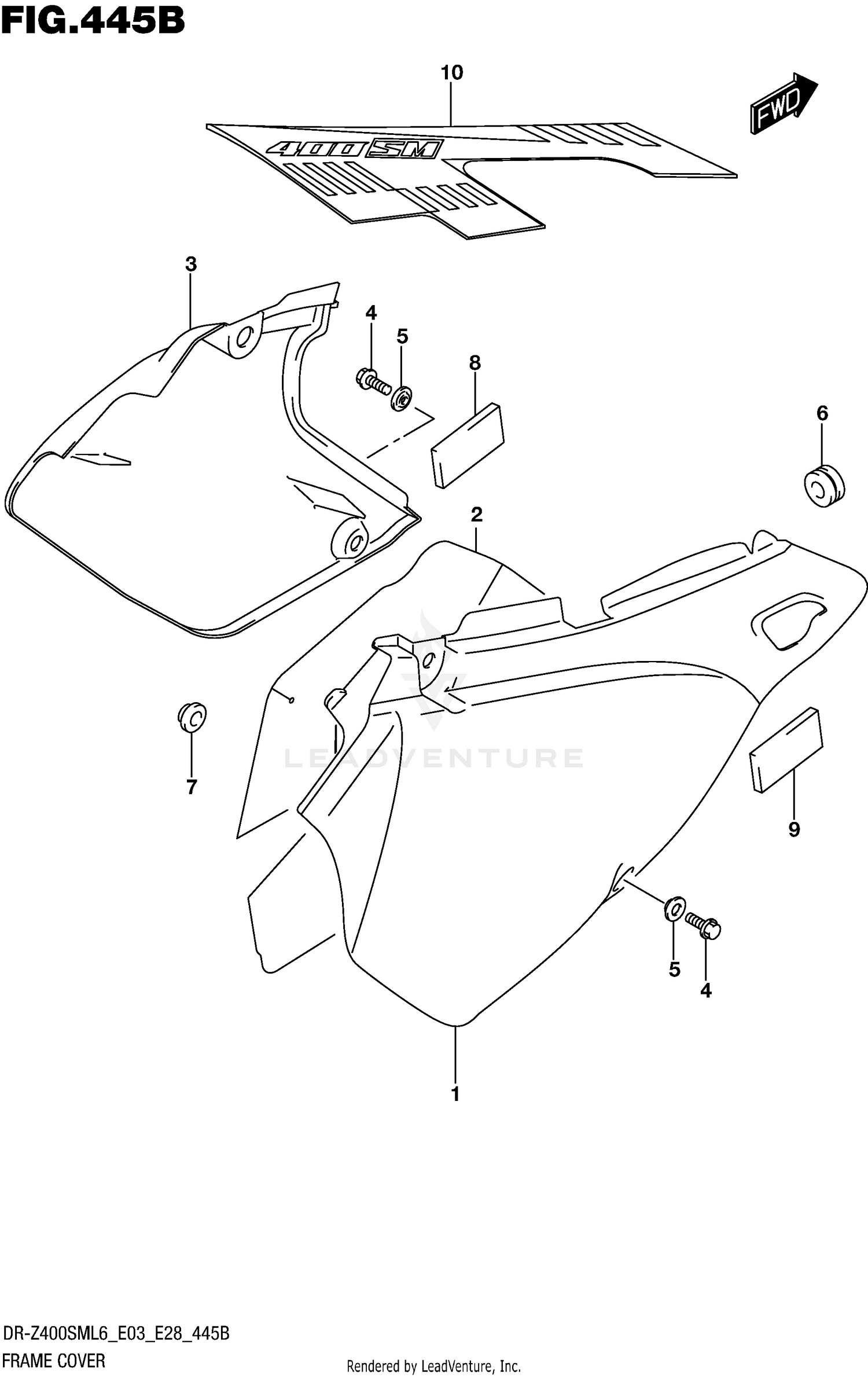 FRAME COVER (DR-Z400SML6 E28)