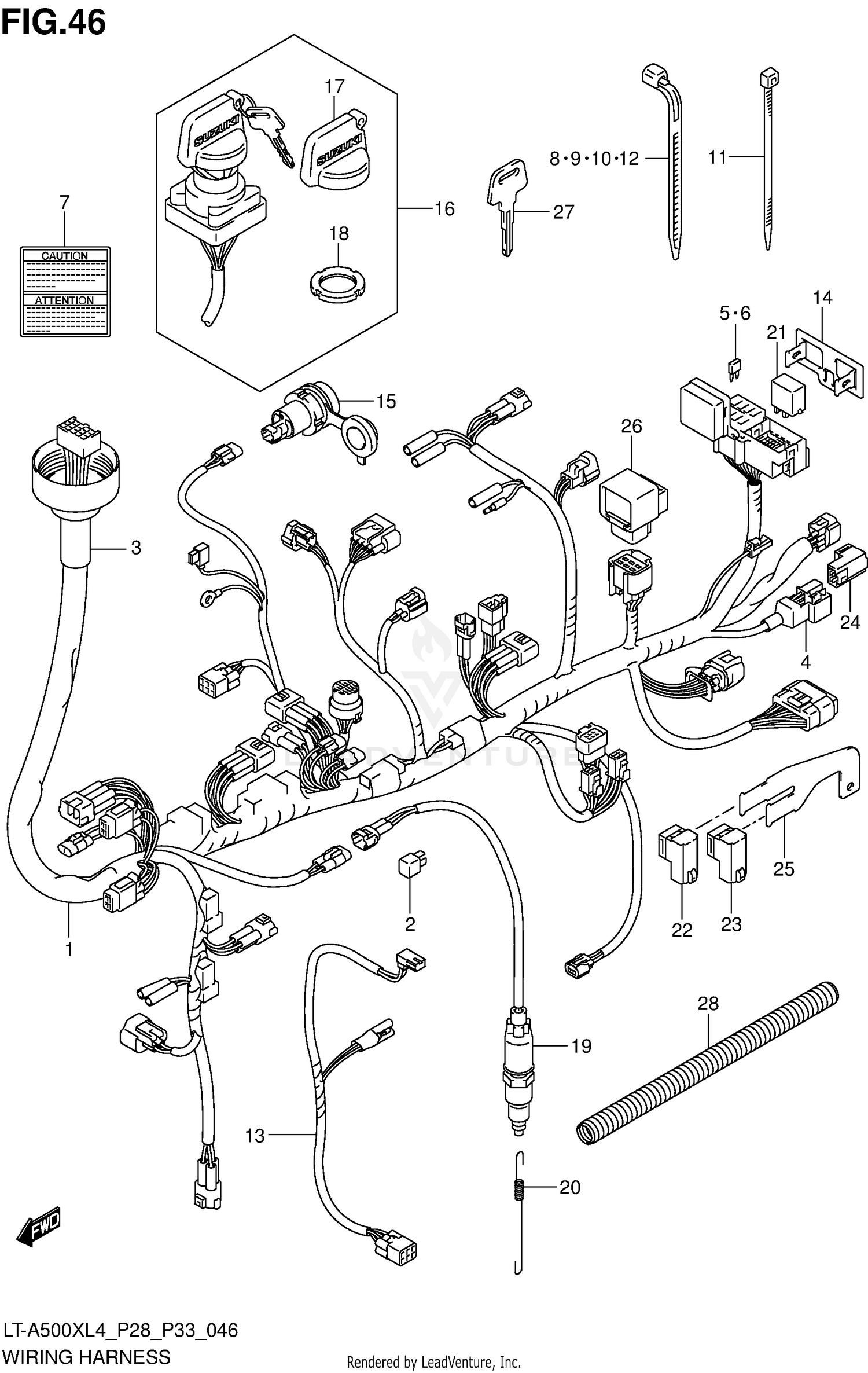 WIRING HARNESS (LT-A500XL4 P28)