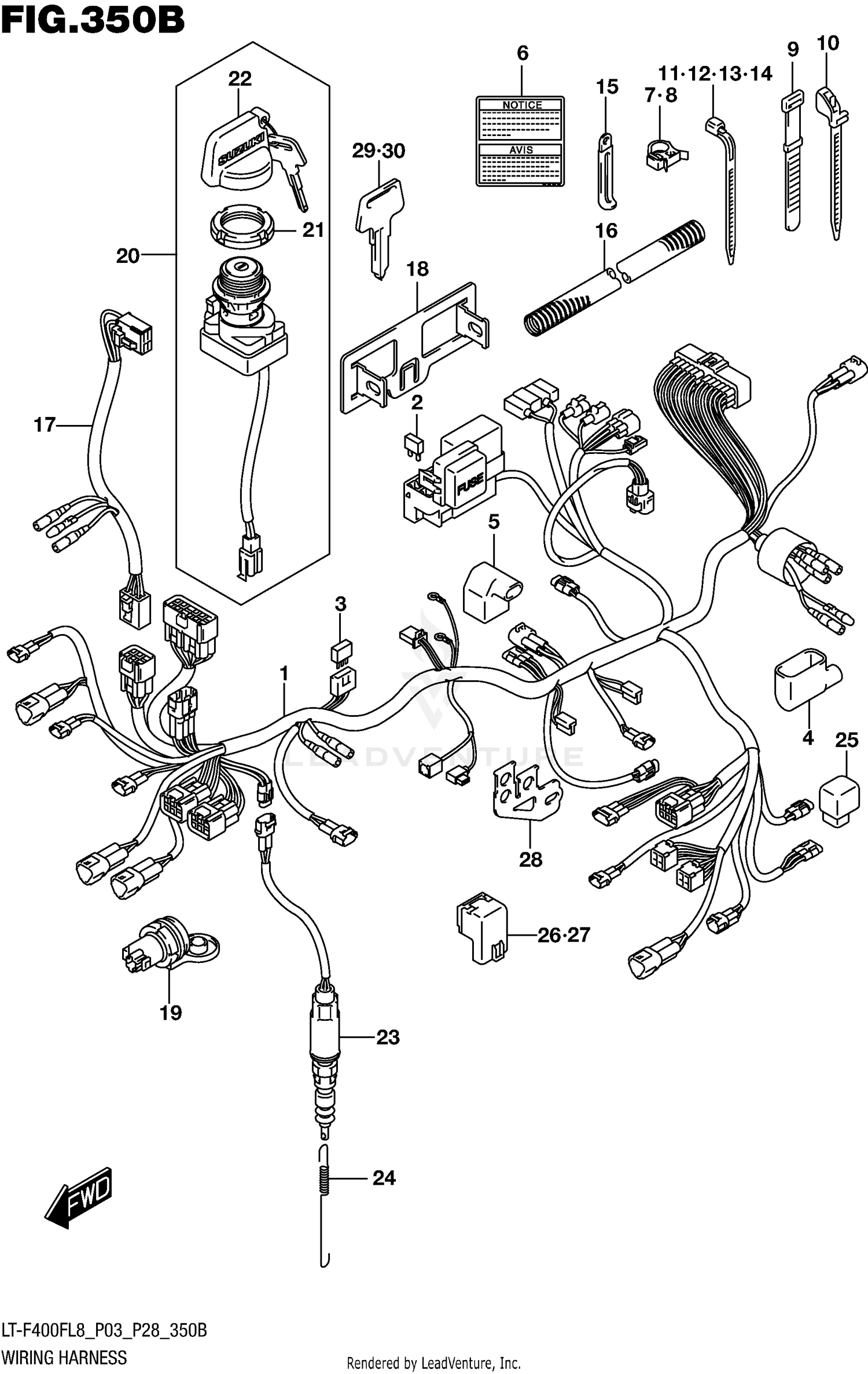 WIRING HARNESS (LT-F400FL8 P28)