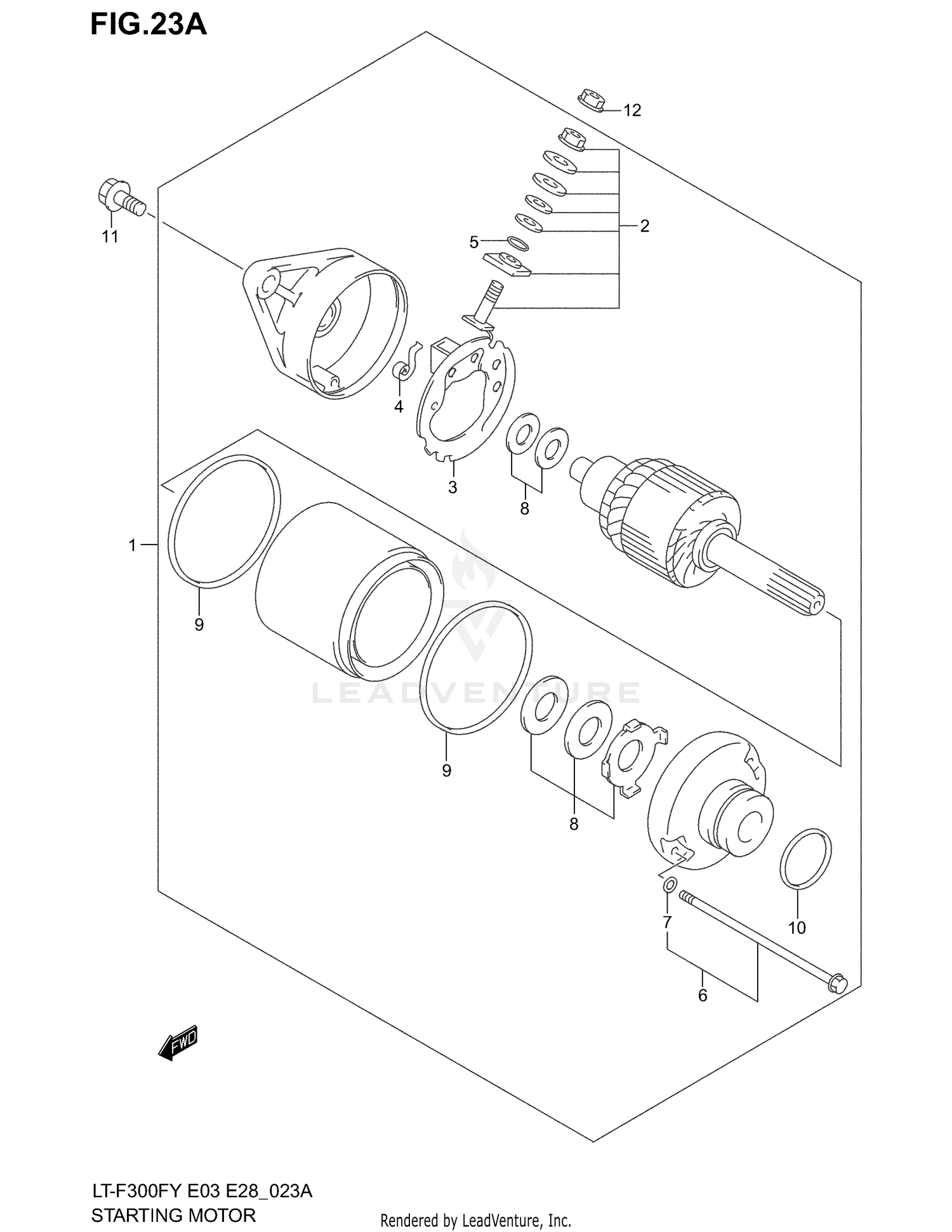 STARTING MOTOR (MODEL Y/K1/K2)