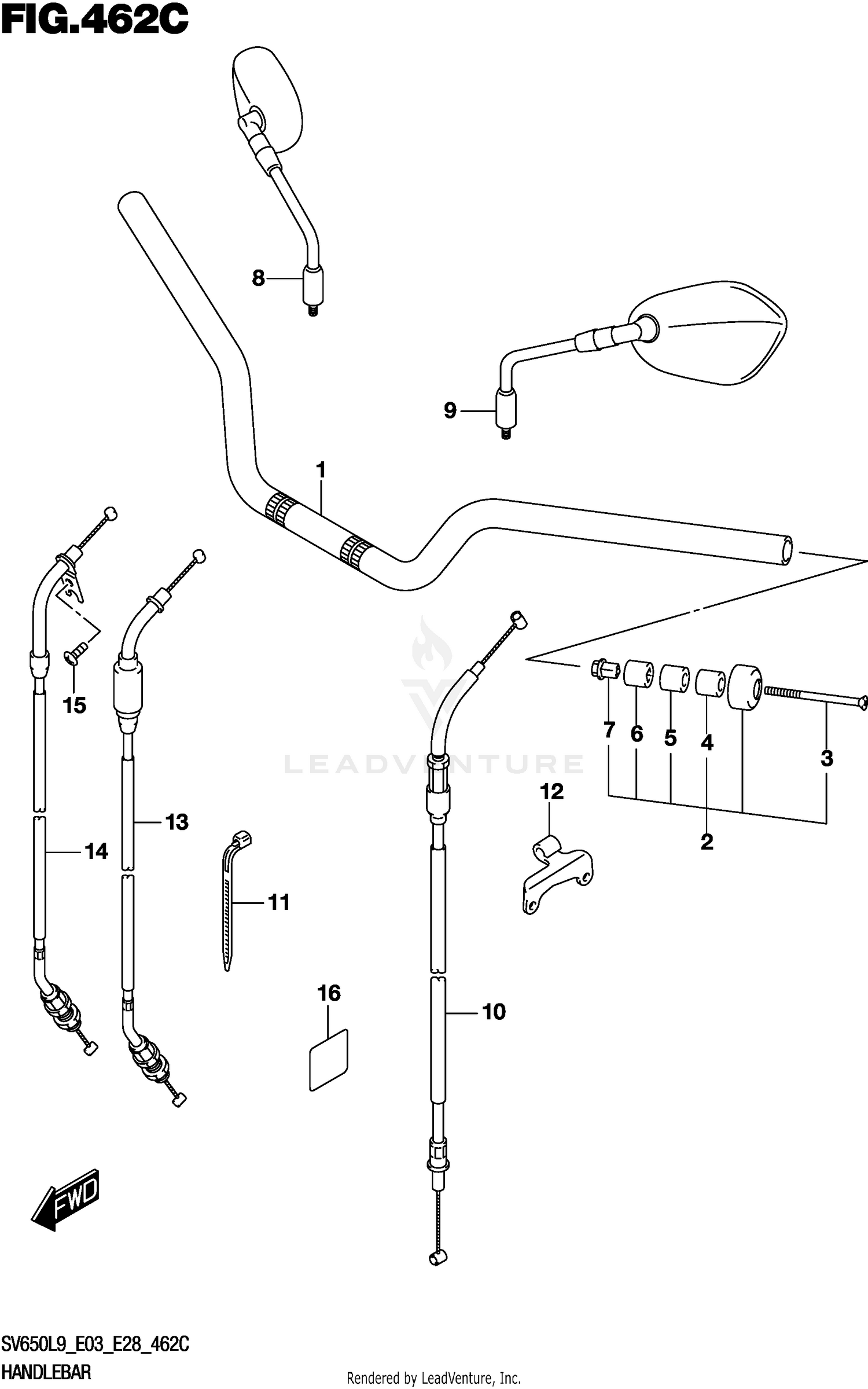 HANDLEBAR (SV650AL9 E28)