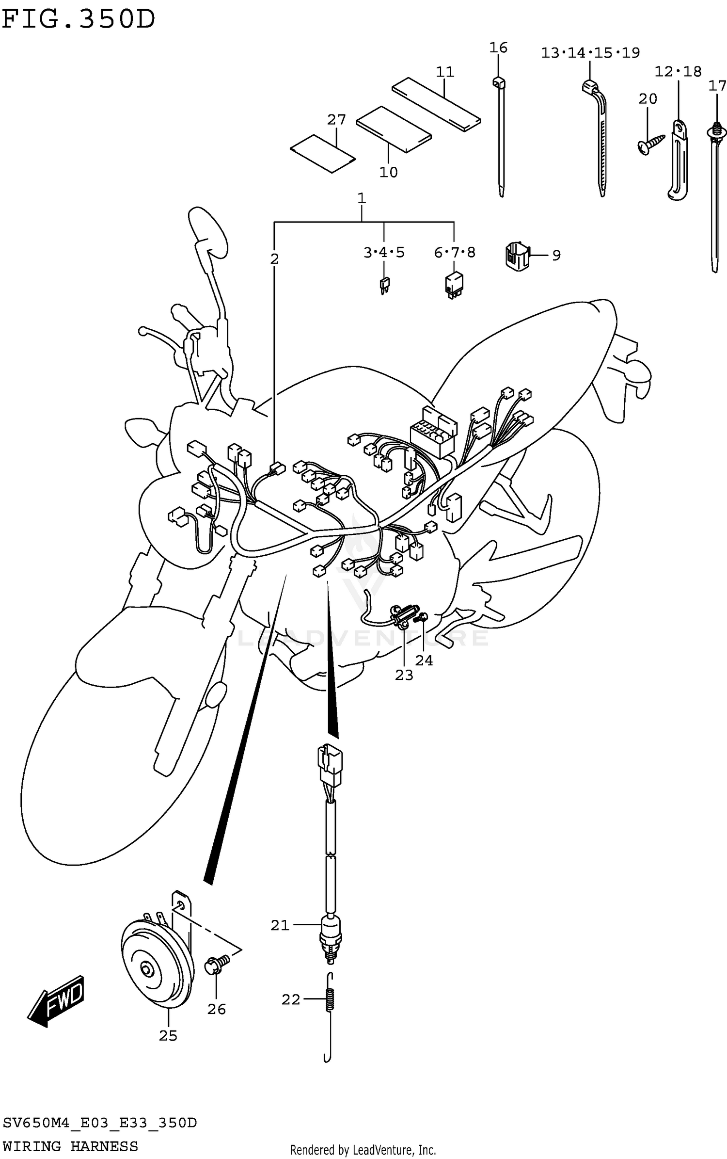 WIRING HARNESS (SV650AM4 E33)