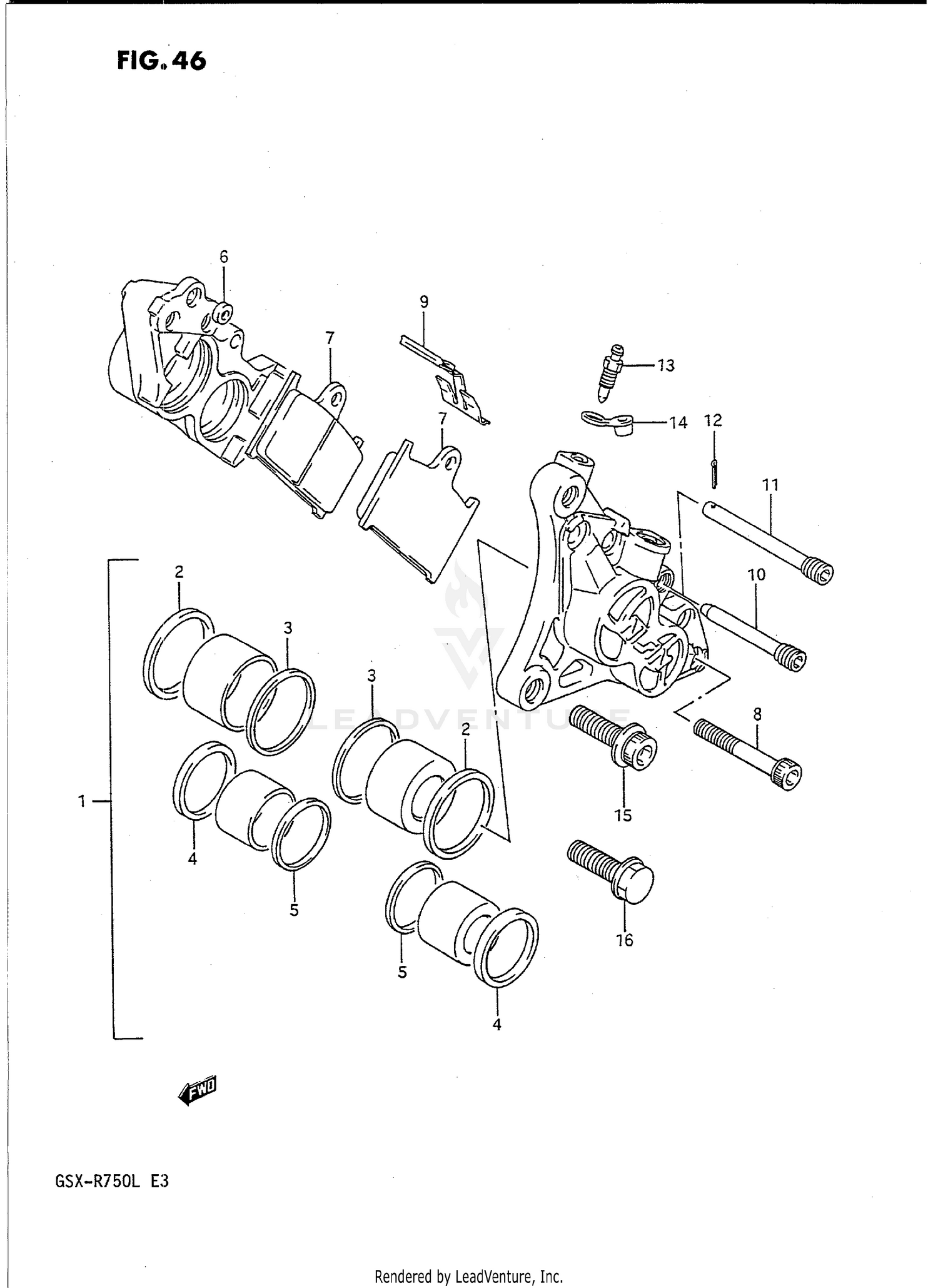 FRONT CALIPERS (MODEL J/K)