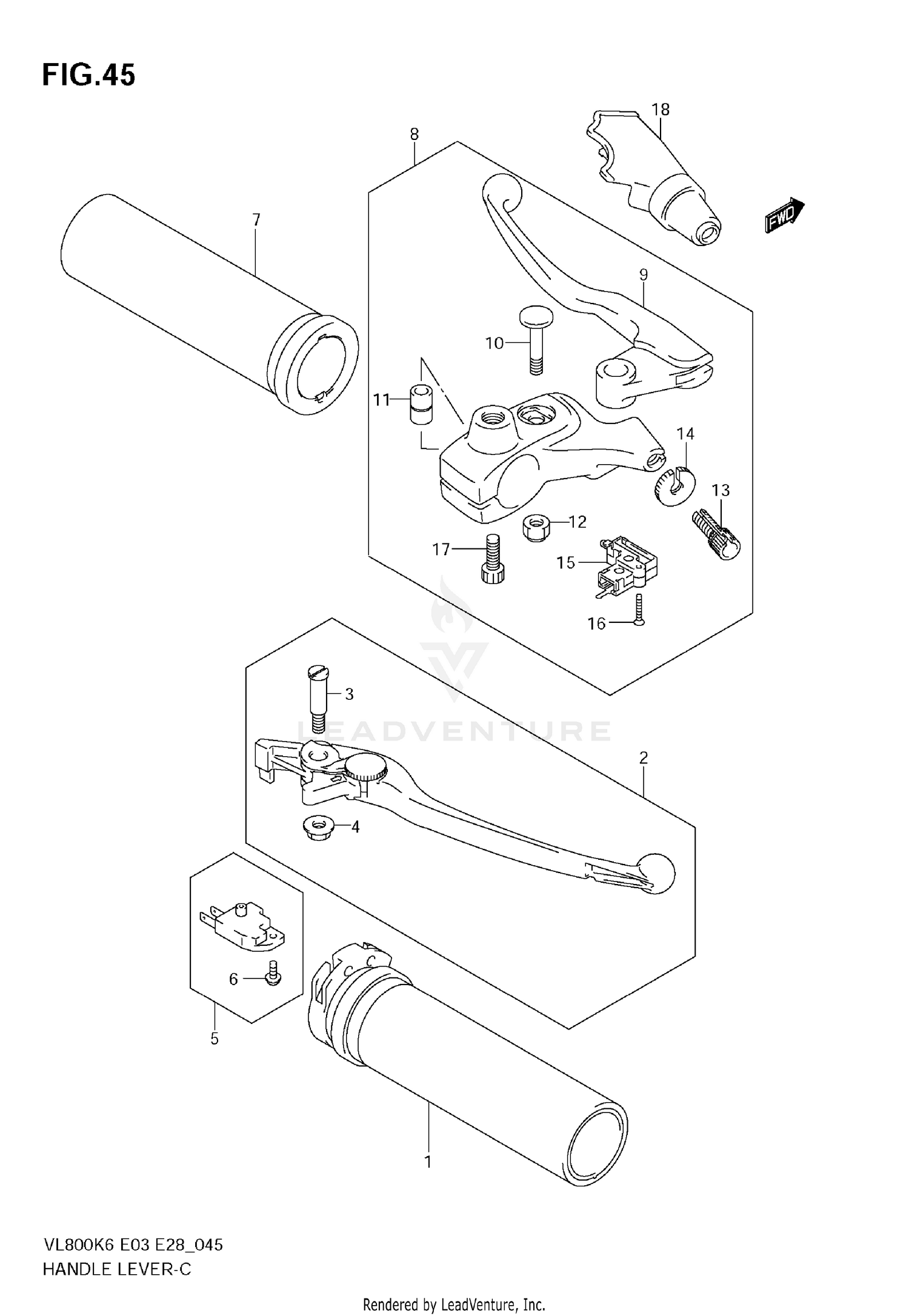 HANDLE LEVER (MODEL K6)