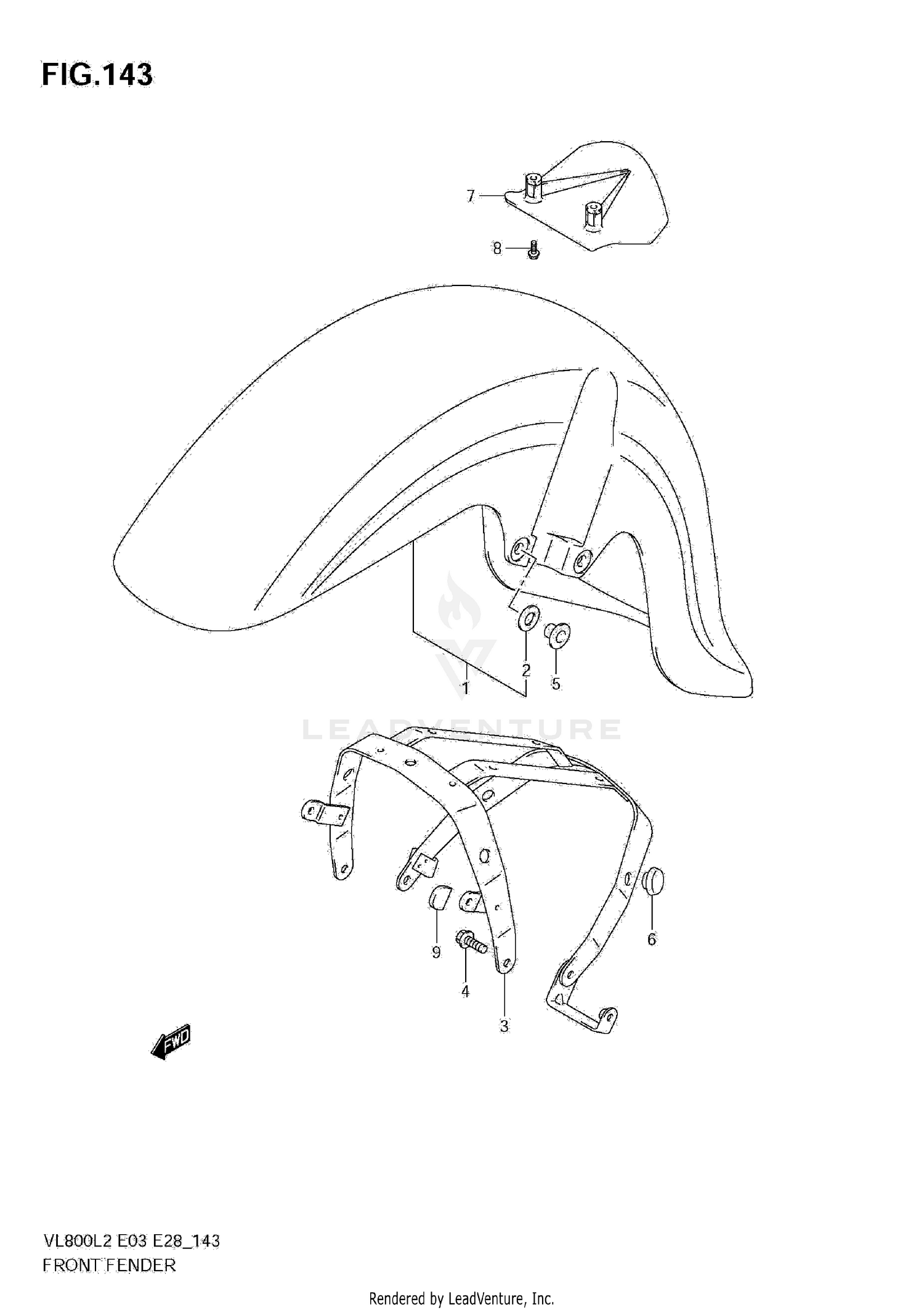 FRONT FENDER (VL800  E28)