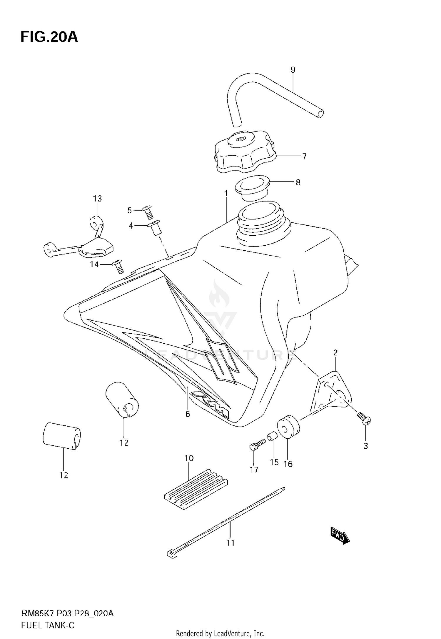 FUEL TANK (MODEL K8)