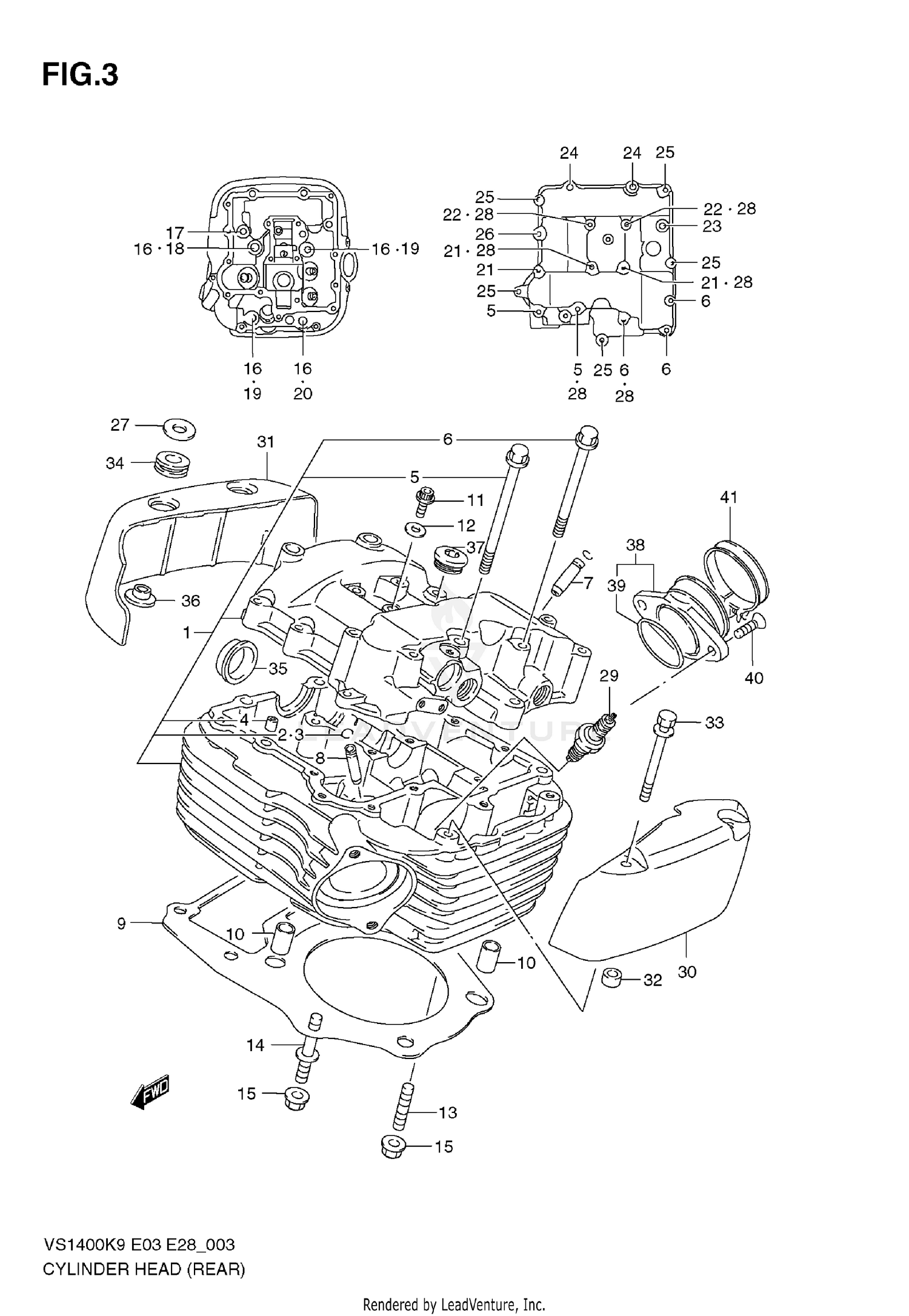 CYLINDER HEAD (REAR)