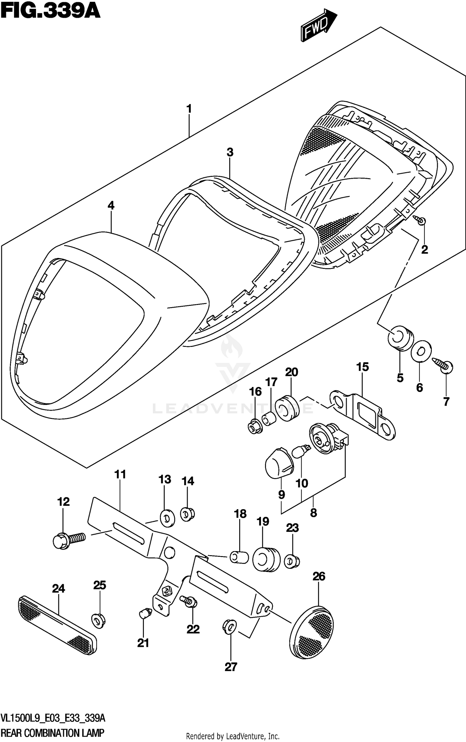 REAR COMBINATION LAMP (VL1500BL9 E03)