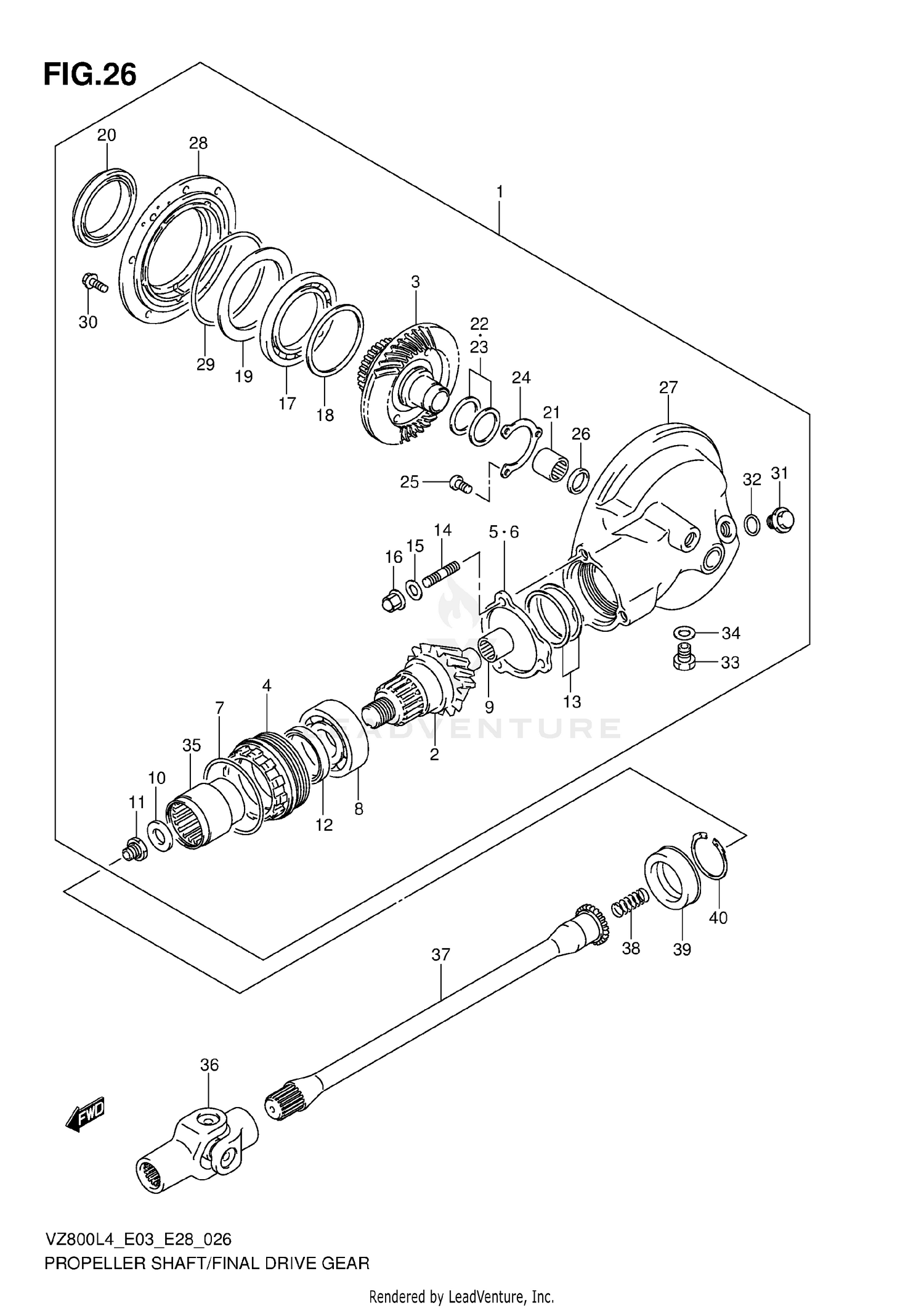 PROPELLER SHAFT/FINAL DRIVE GEAR
