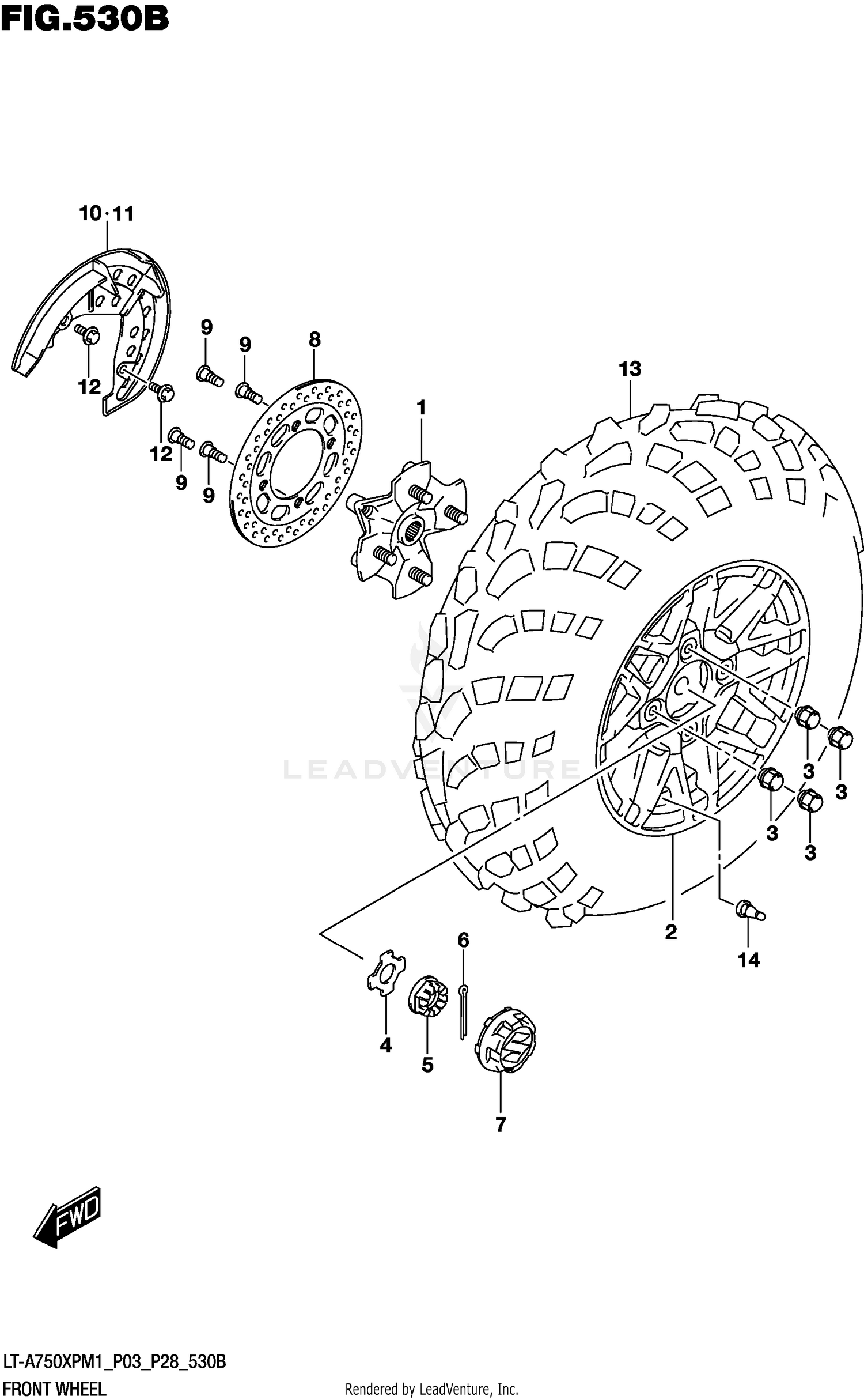 FRONT WHEEL (LT-A750XPZ)