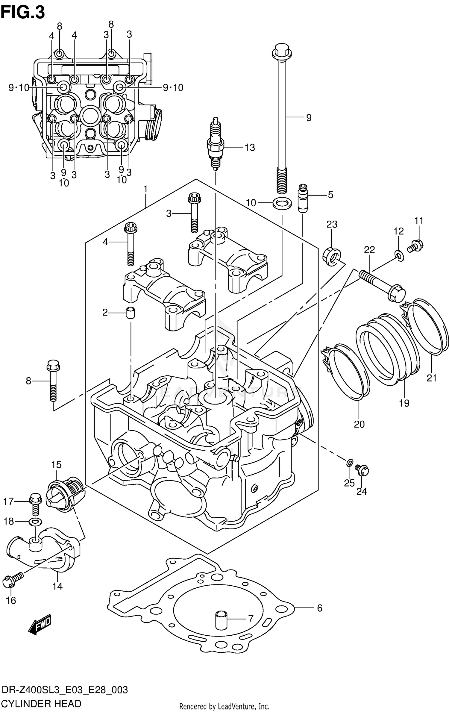 CYLINDER HEAD (DR-Z400SL3 E03)