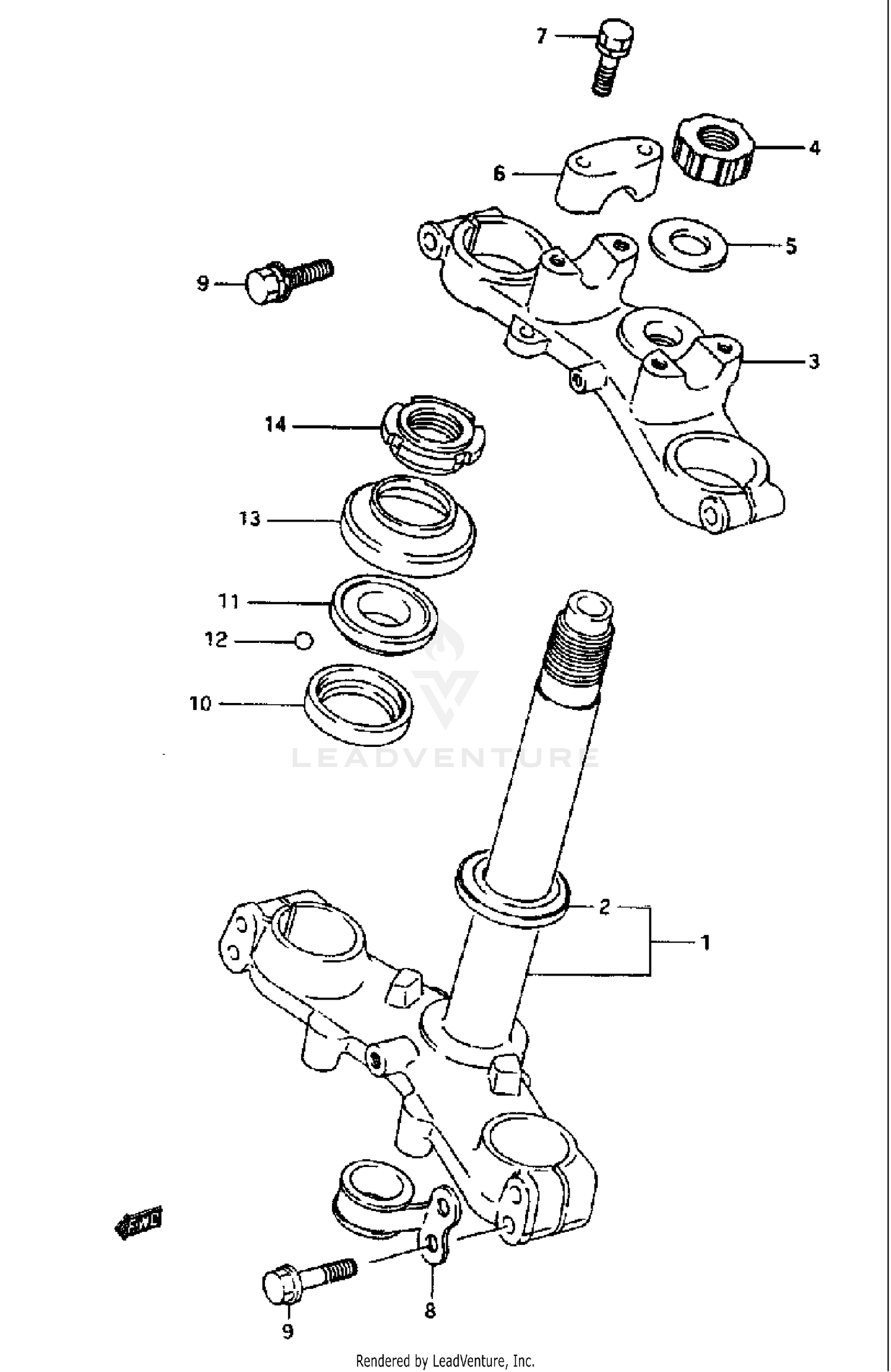 STEERING STEM (MODEL K)