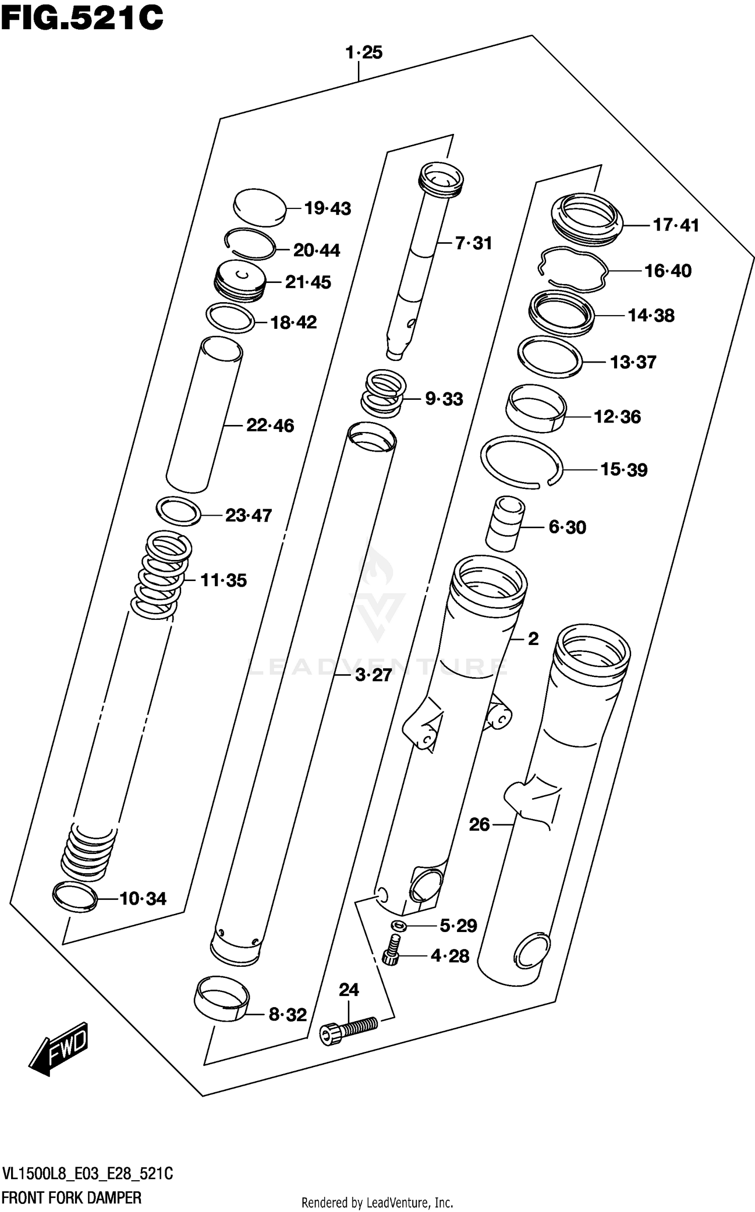 FRONT FORK DAMPER (VL1500BL8 E33)