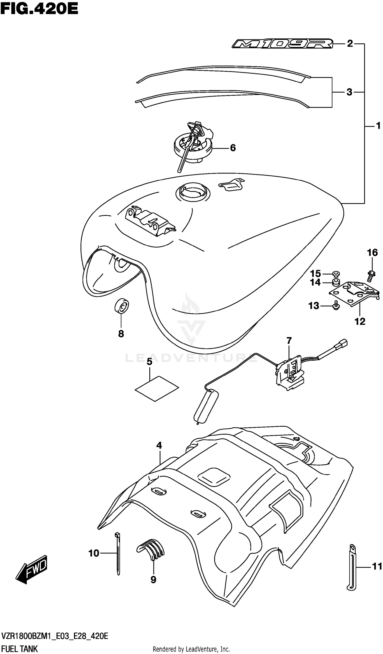 FUEL TANK (E33)(SEE NOTE 1) 420E