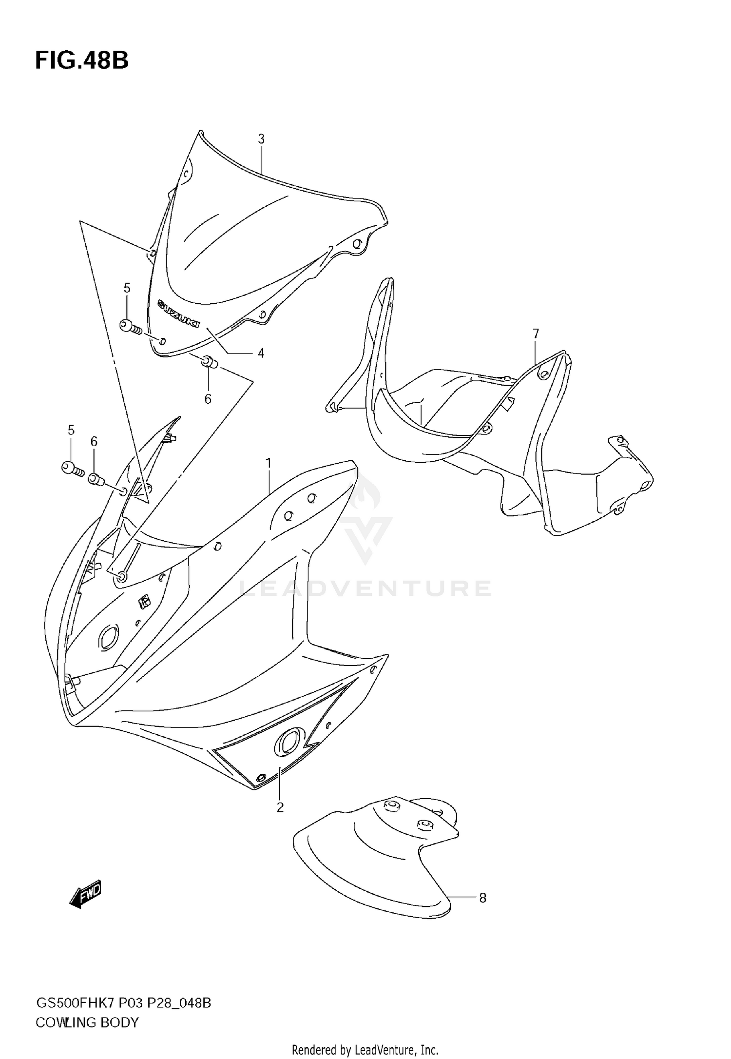 COWLING BODY (GS500FK9)