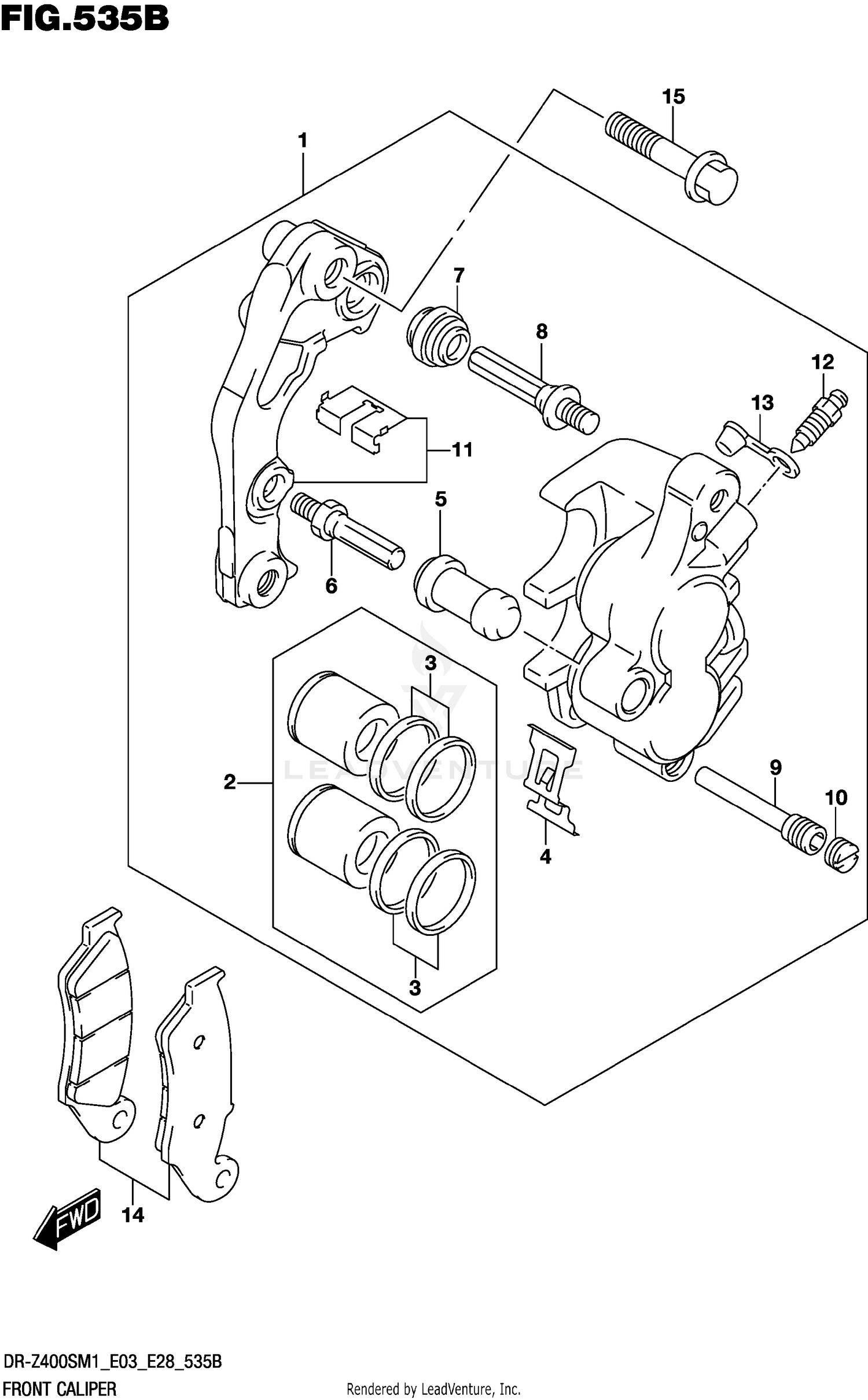 FRONT CALIPER (DR-Z400SM)
