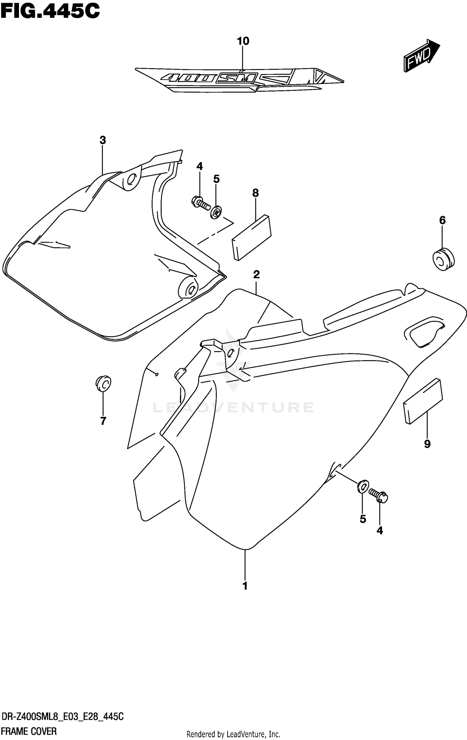 FRAME COVER (DR-Z400SML8 E33)