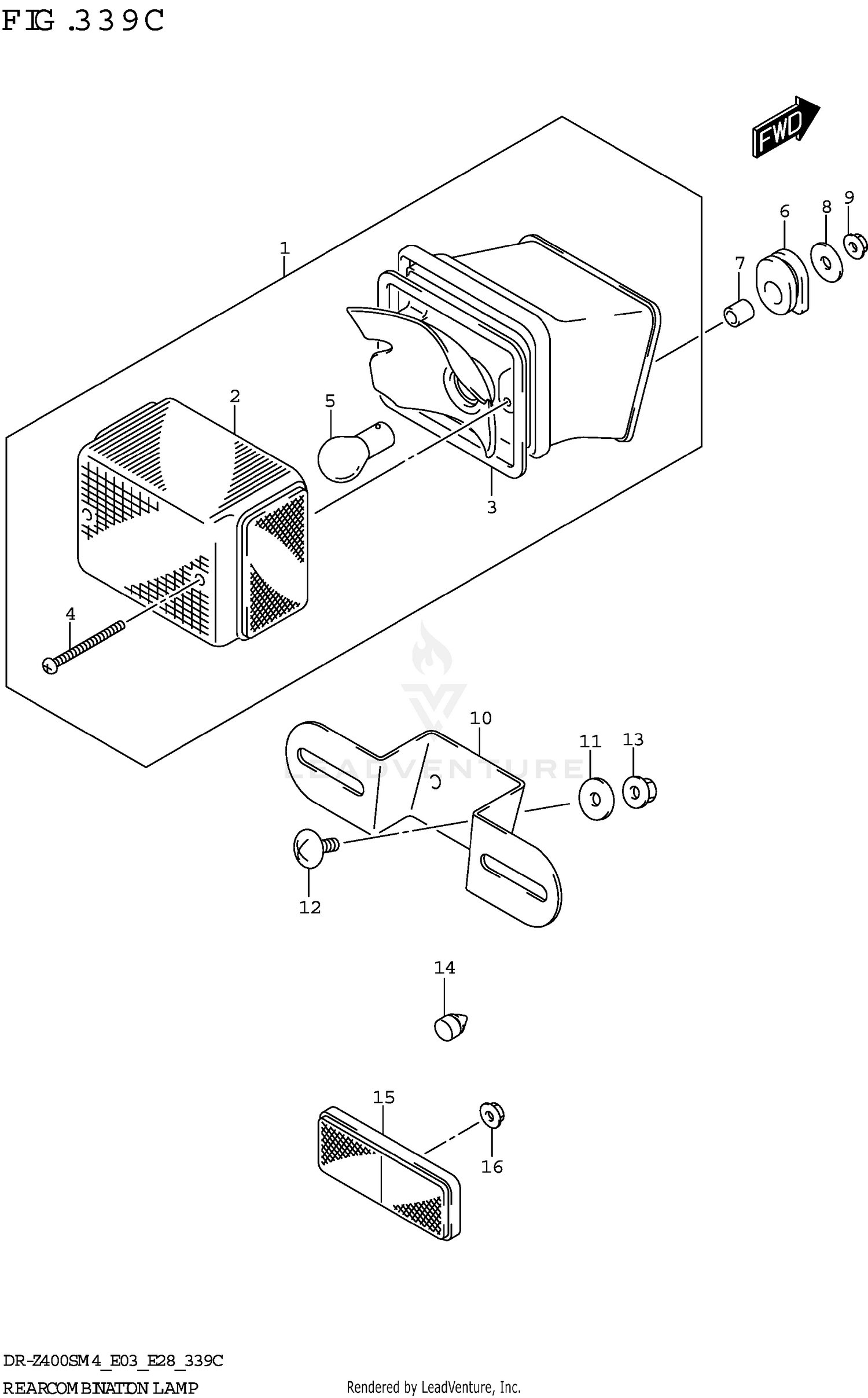 REAR COMBINATION LAMP (DR-Z400SM)