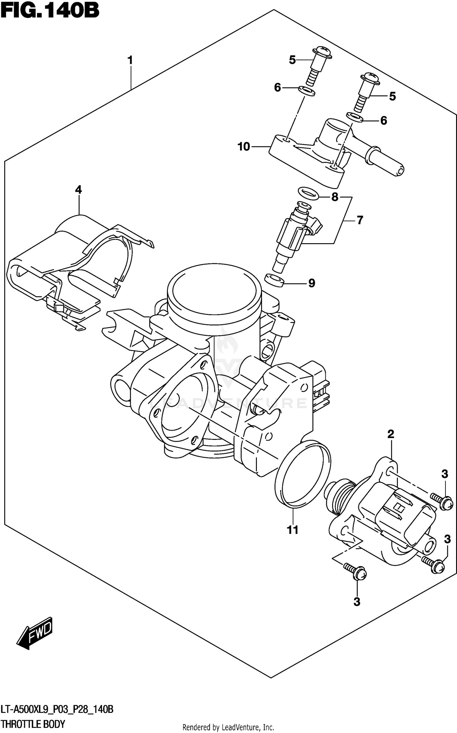 THROTTLE BODY (LT-A500XL9 P28)