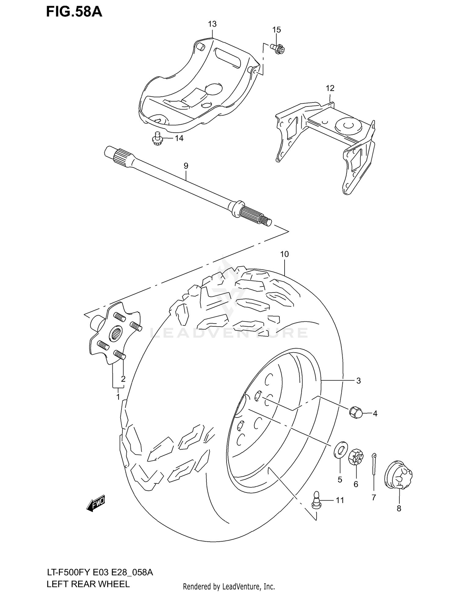 LEFT REAR WHEEL (MODEL Y)