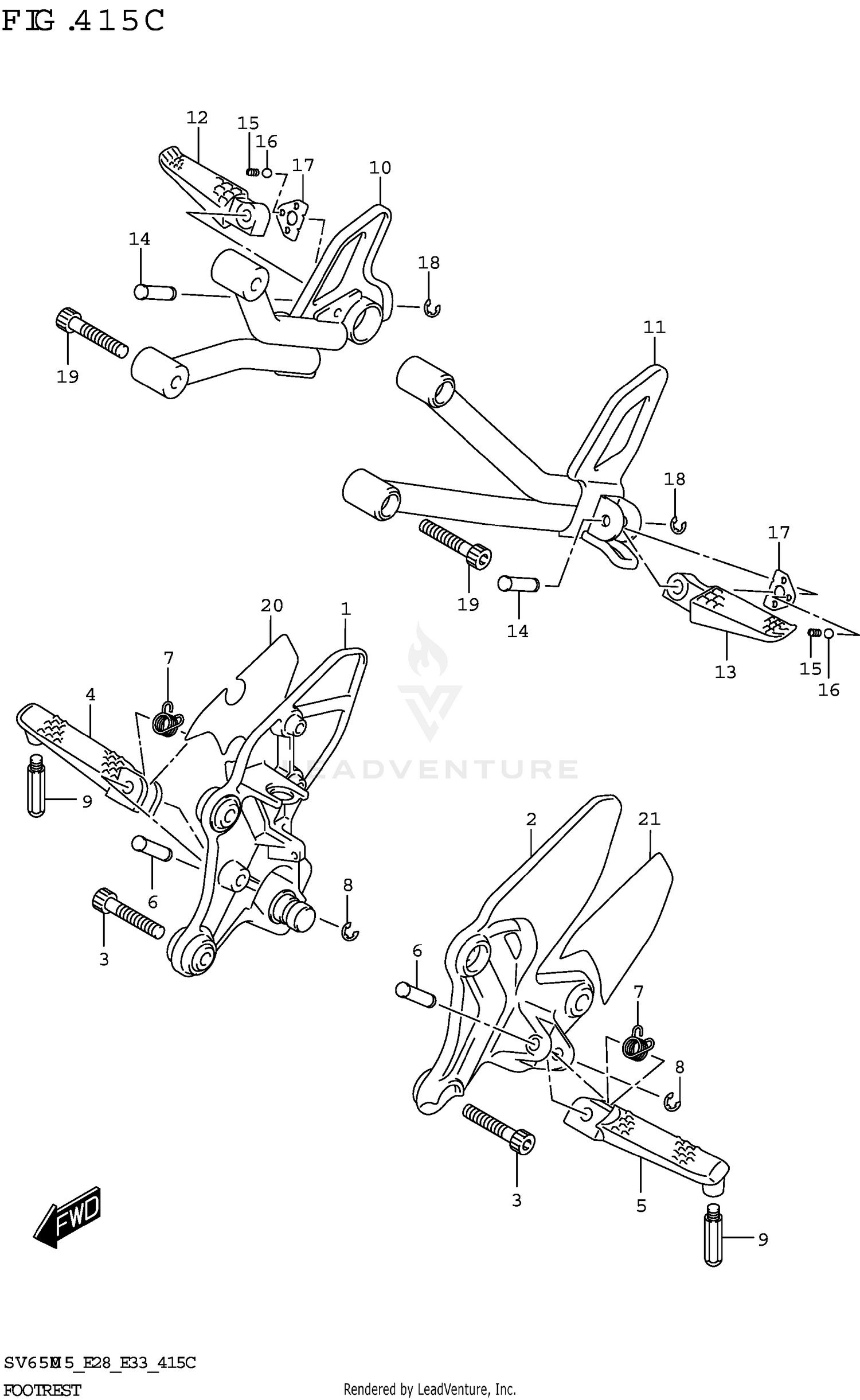 FOOTREST (SV650XA:(E28))