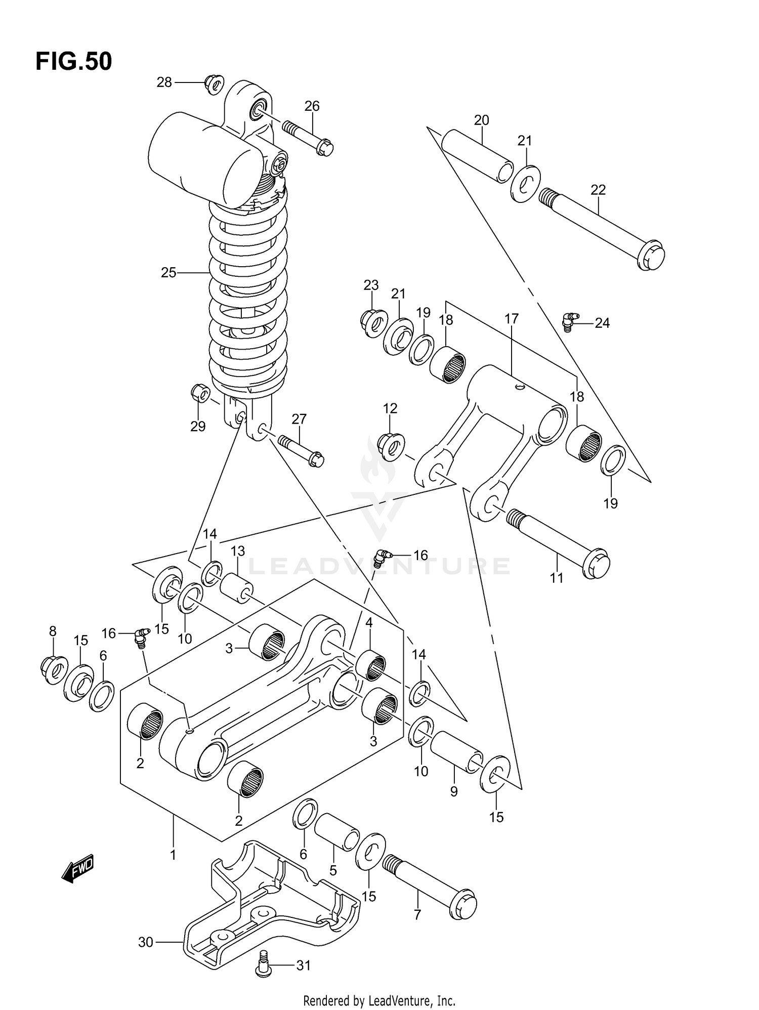 REAR CUSHION LEVER (MODEL K3/K4)
