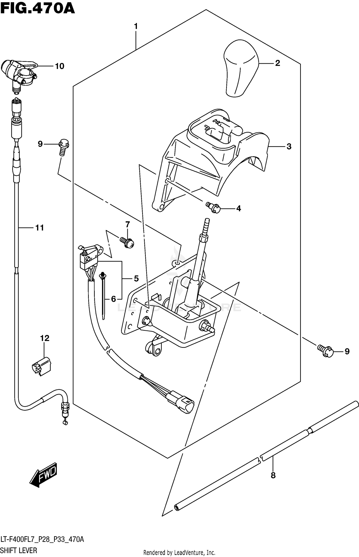 SHIFT LEVER (LT-F400FL7 P28)