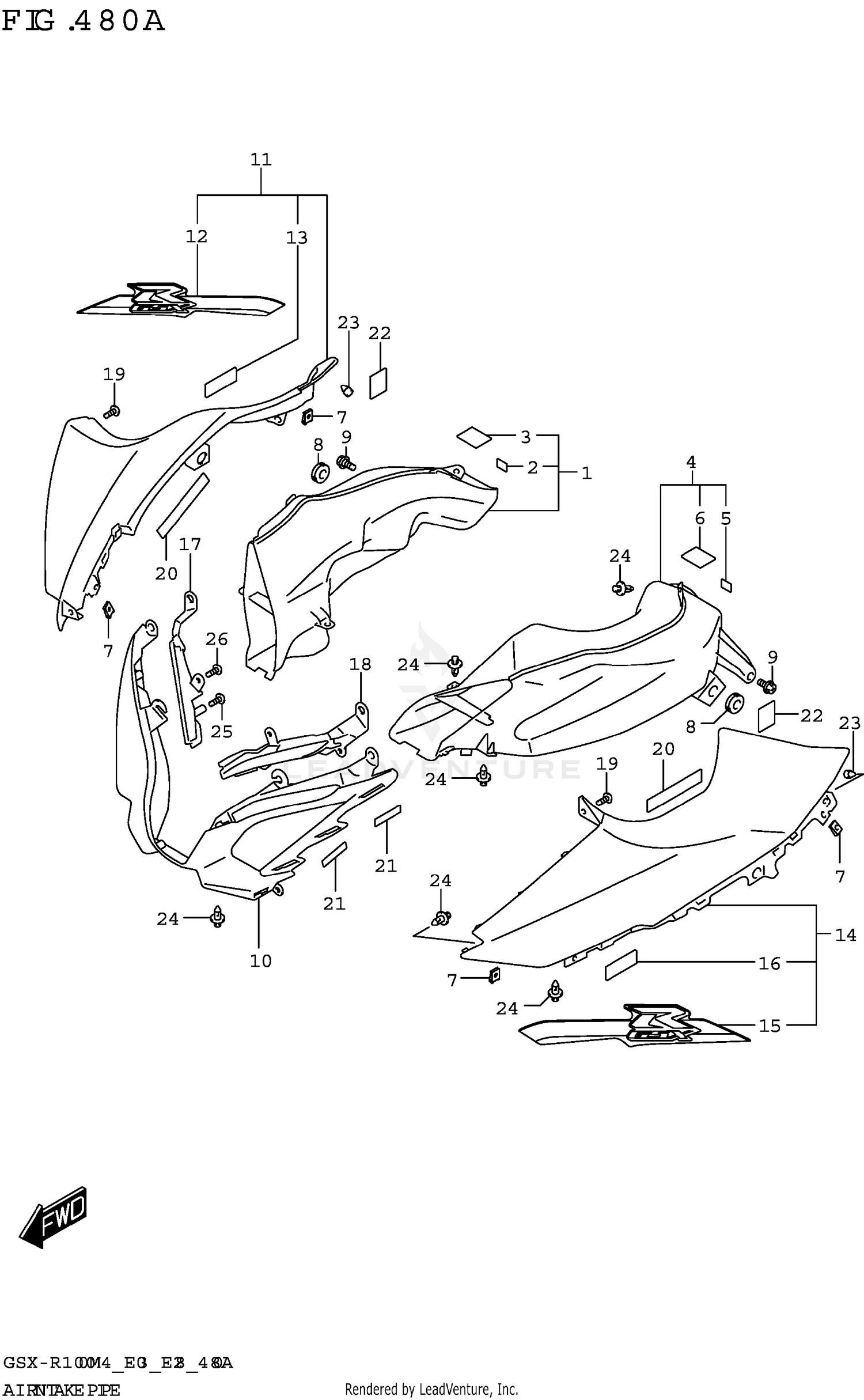 AIR INTAKE PIPE (GSX-R1000A)