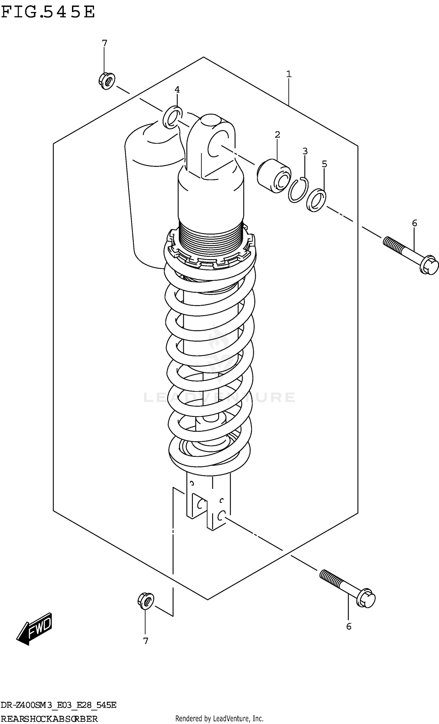 REAR SHOCK ABSORBER (DR-Z400SMM3 E28)