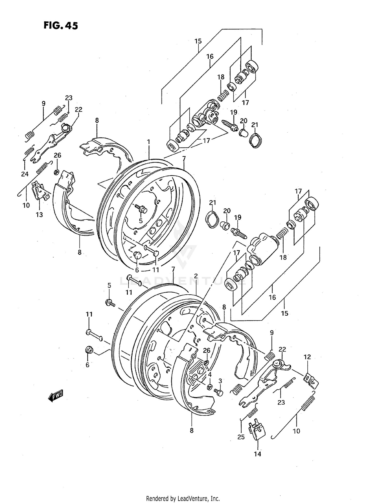 FRONT WHEEL BRAKE (MODEL J/K/L)