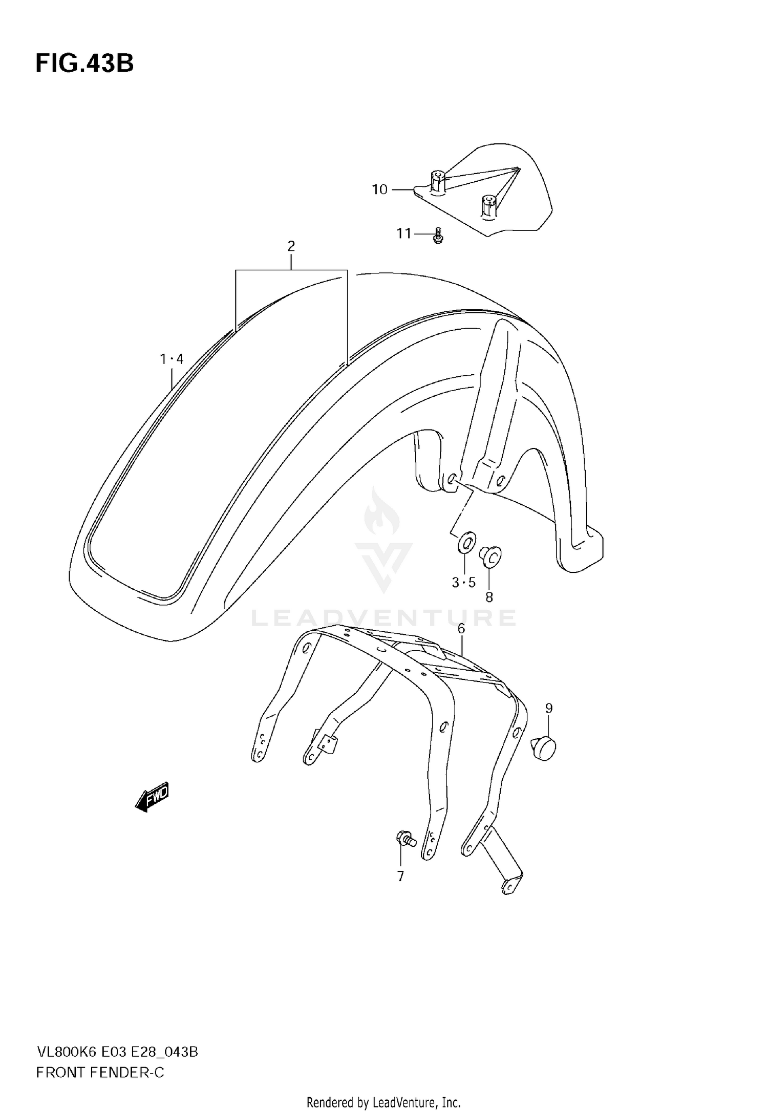 FRONT FENDER (VL800K8)