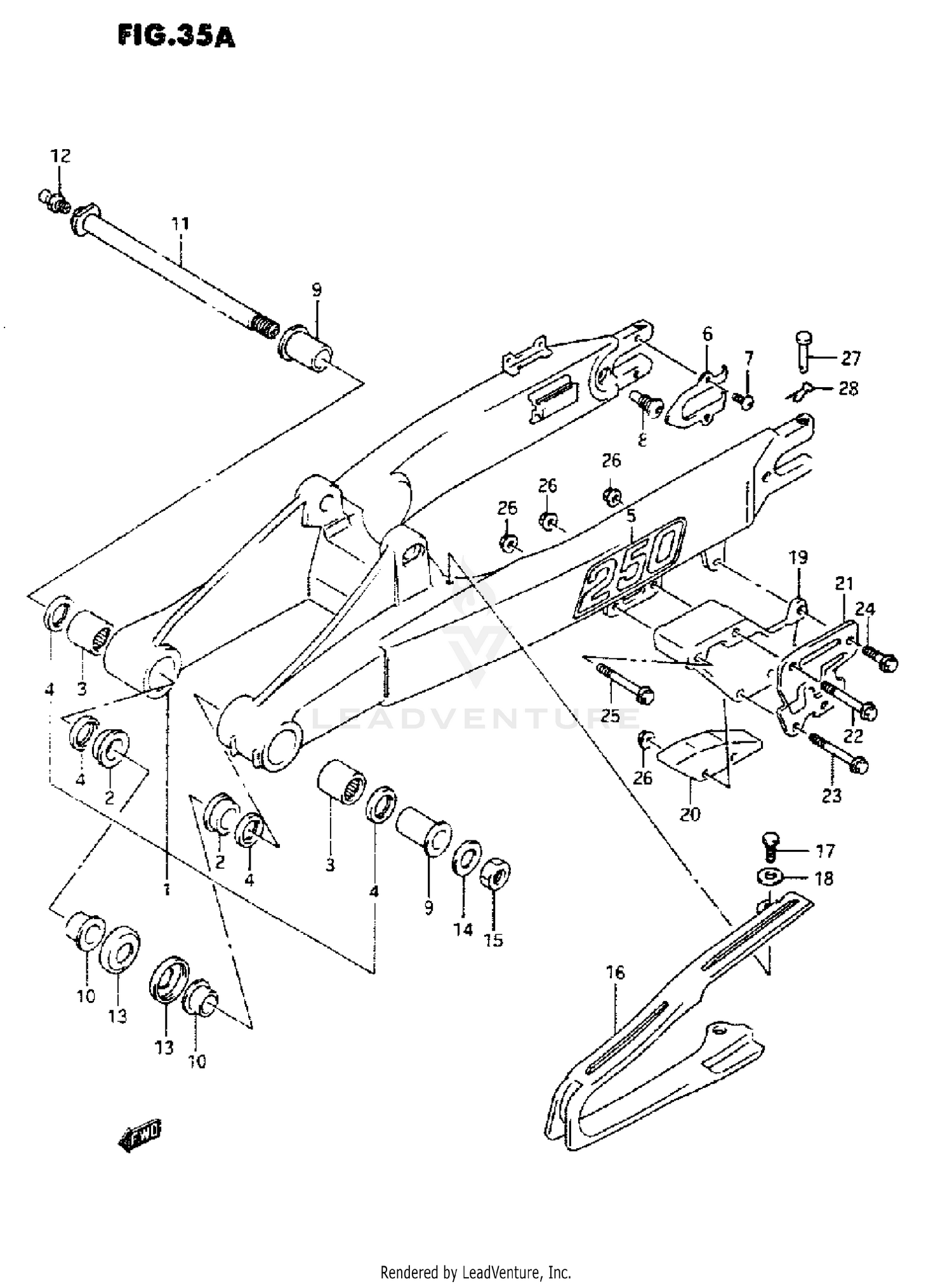 REAR SWINGING ARM (MODEL M/N)