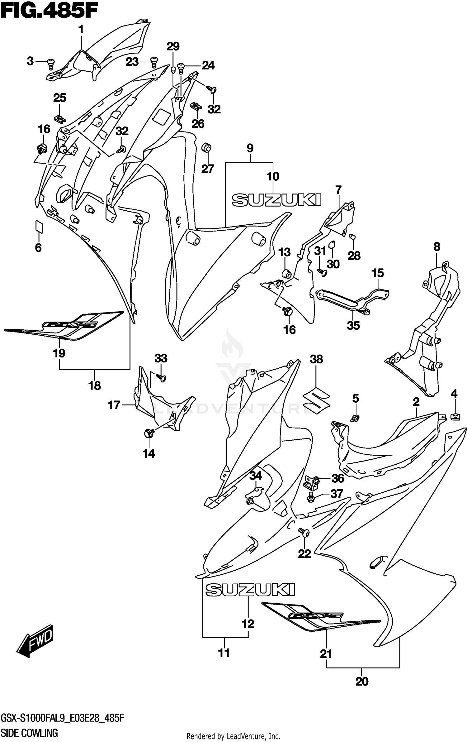 SIDE COWLING (GSX-S1000FYAL9 E33)