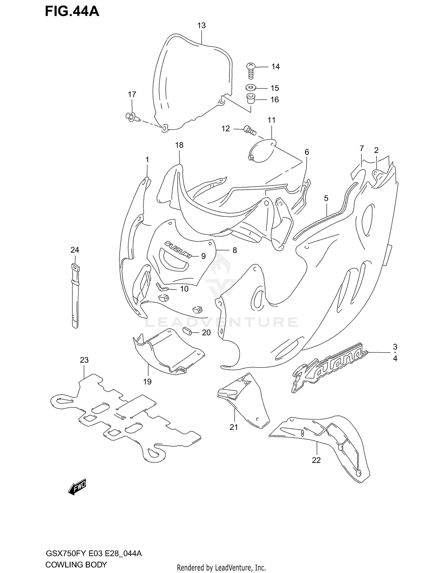 COWLING BODY (MODEL X)