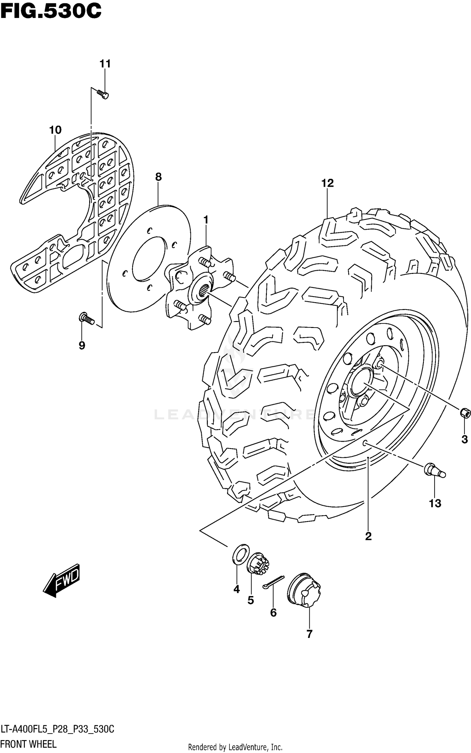 FRONT WHEEL (LT-A400FZL5 P28)