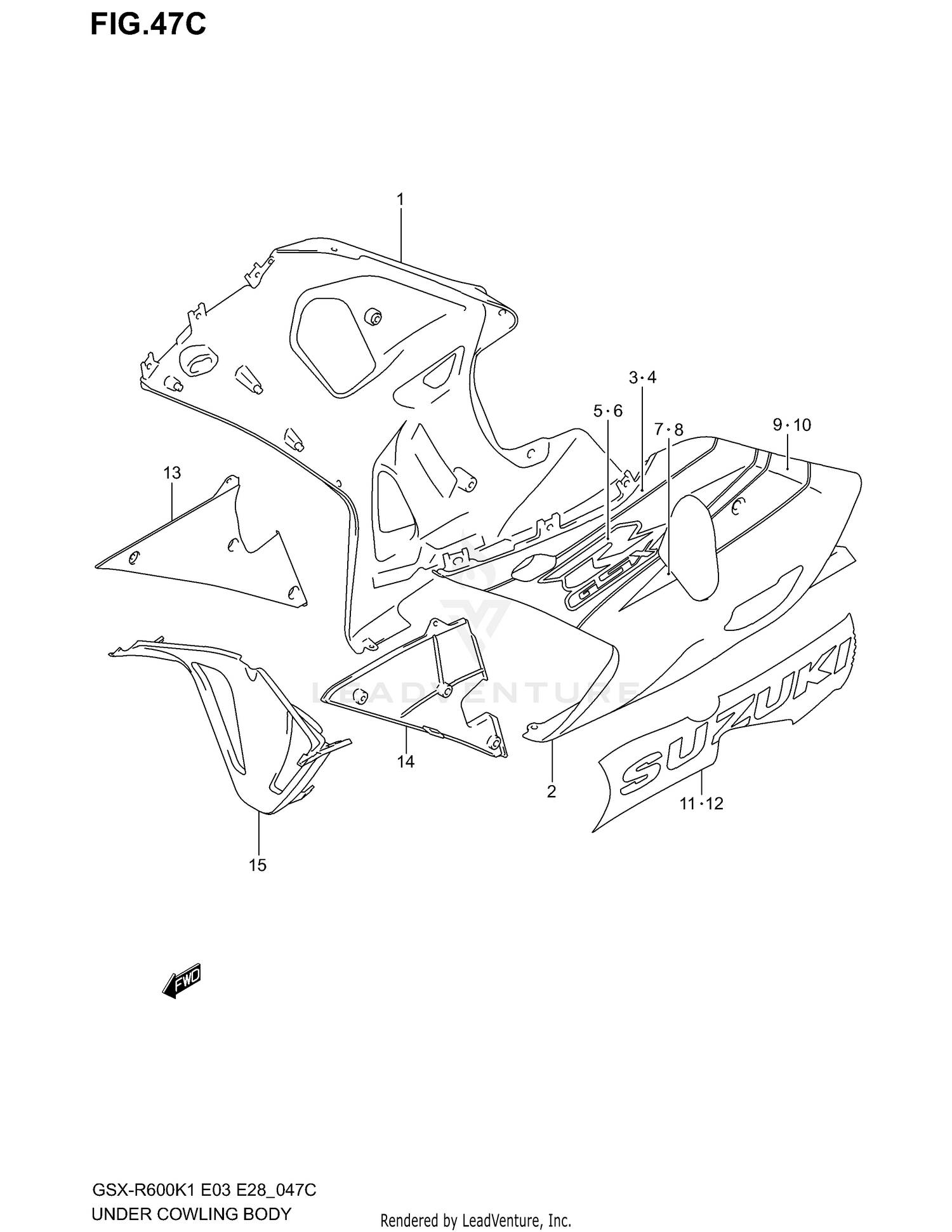 UNDER COWLING (GSX-R600K3)
