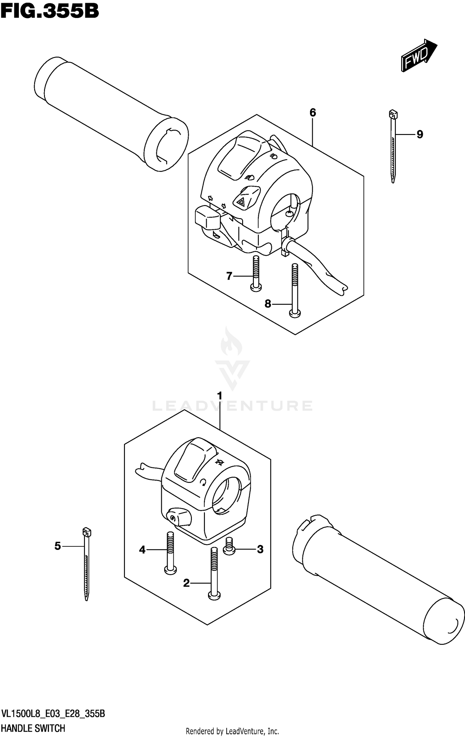 HANDLE SWITCH (VL1500BL8 E28)