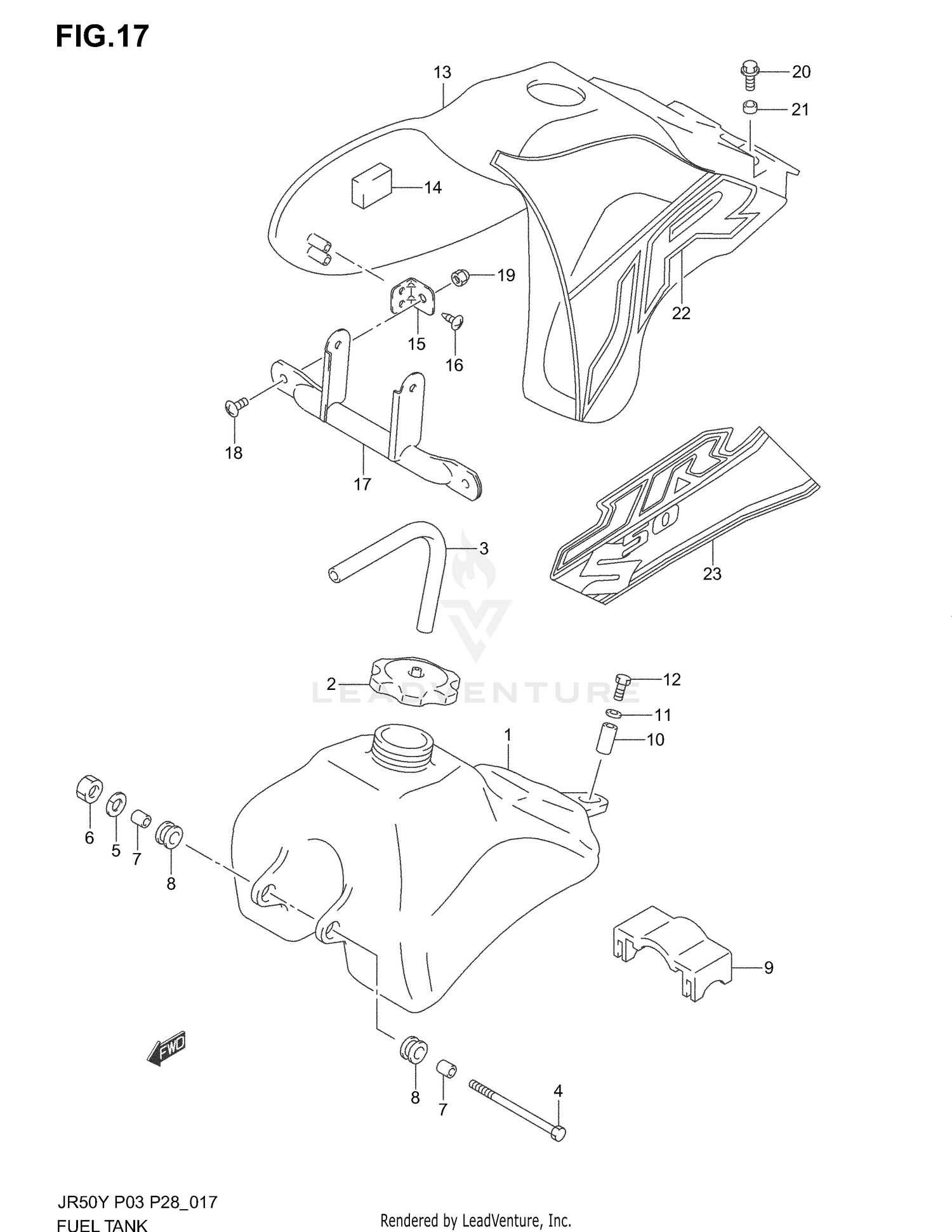 FUEL TANK (MODEL Y/K1)