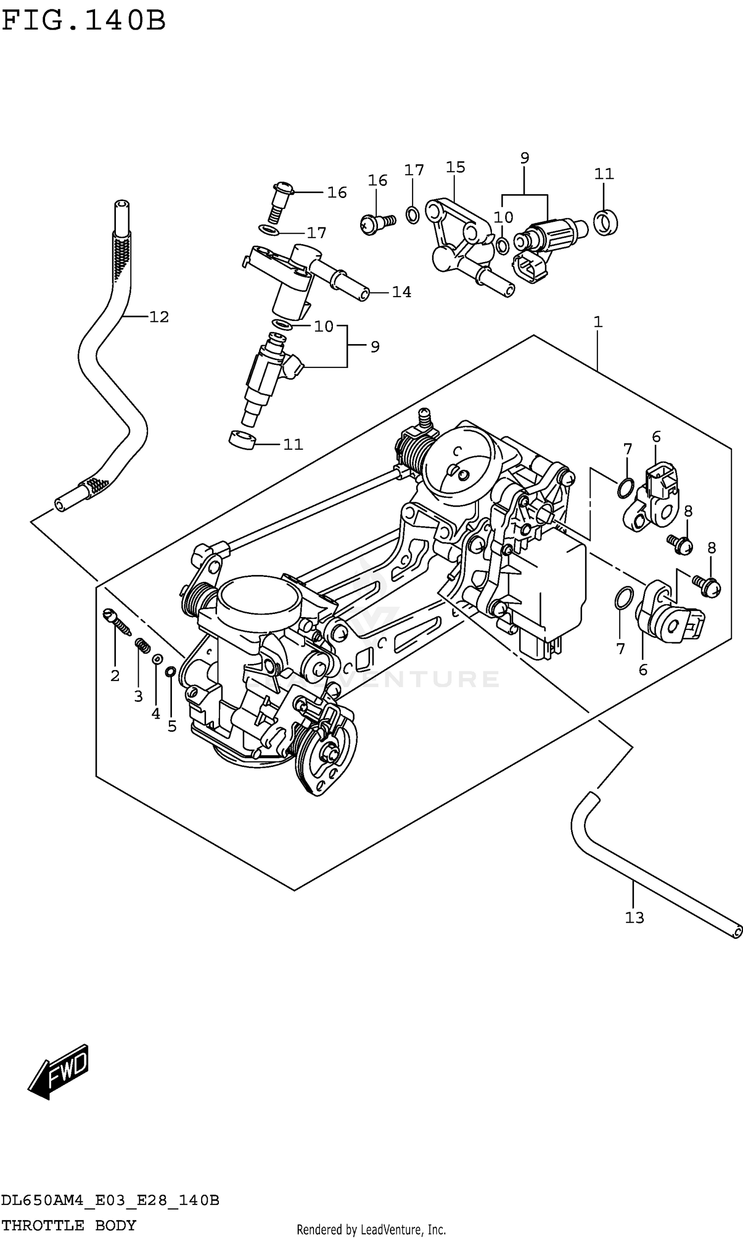 THROTTLE BODY (DL650AM4 E28)