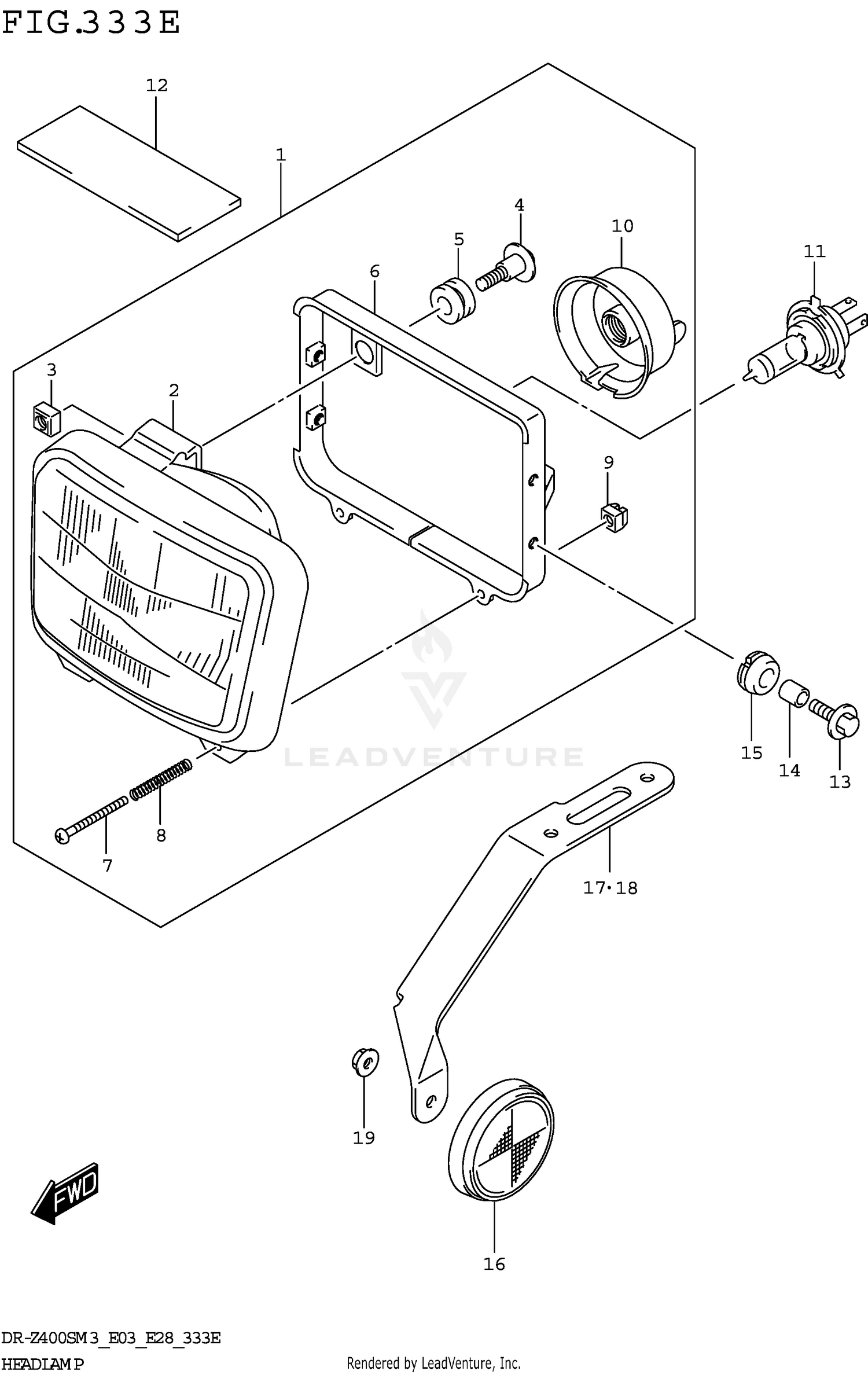 HEADLAMP (DR-Z400SMM3 E28)
