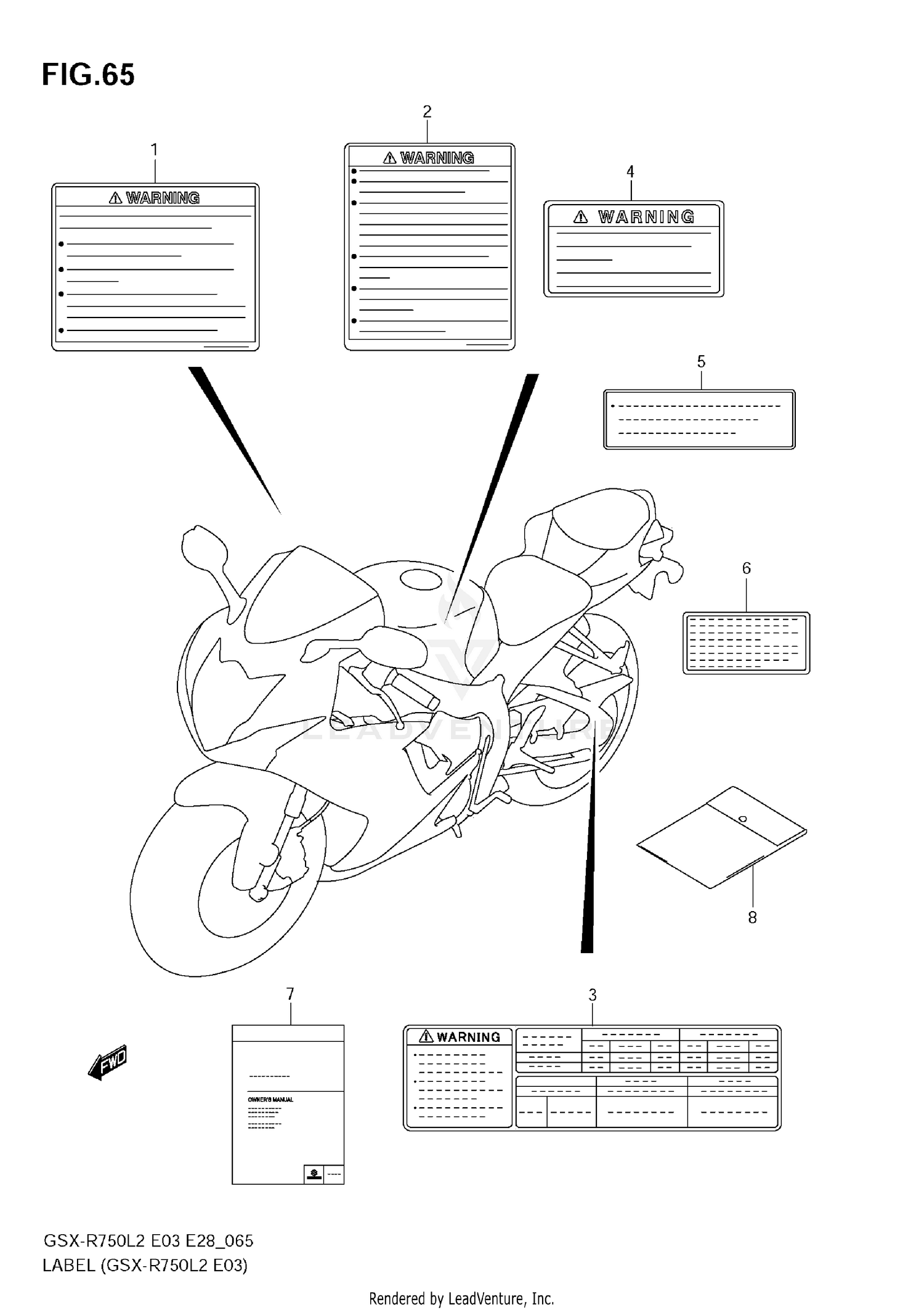 LABEL (GSX-R750 L2 E03)