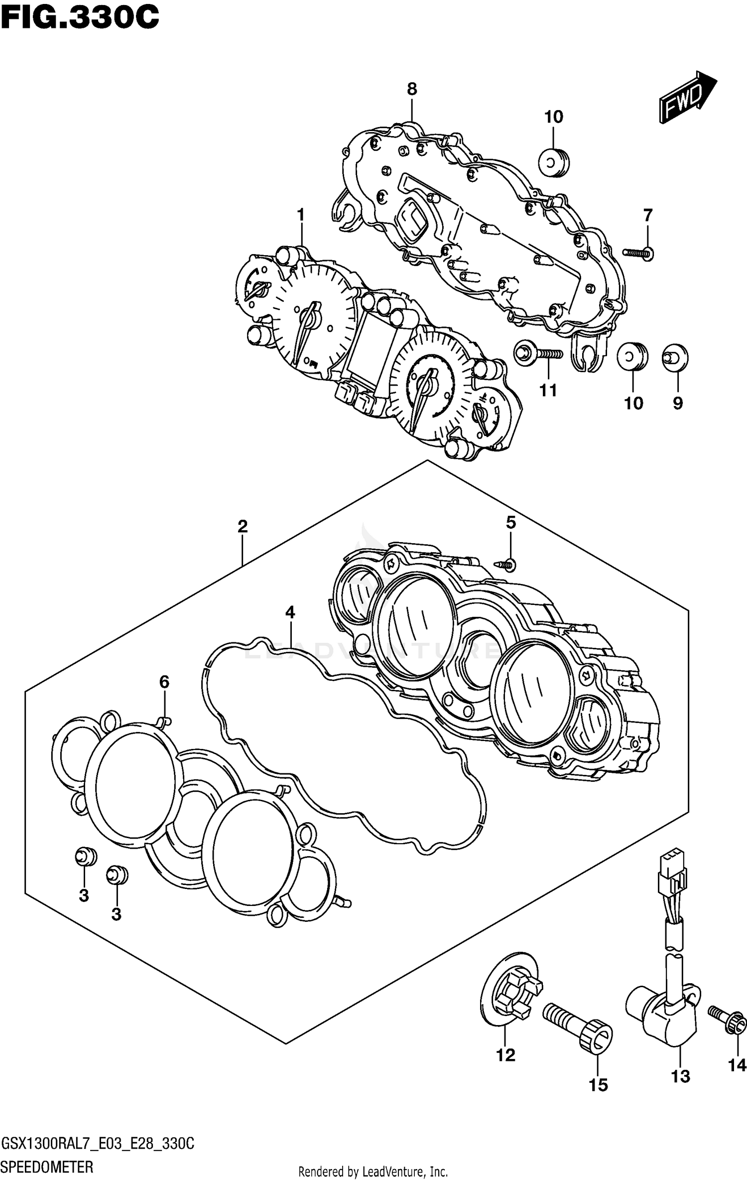 SPEEDOMETER (GSX1300RAL7 E33)