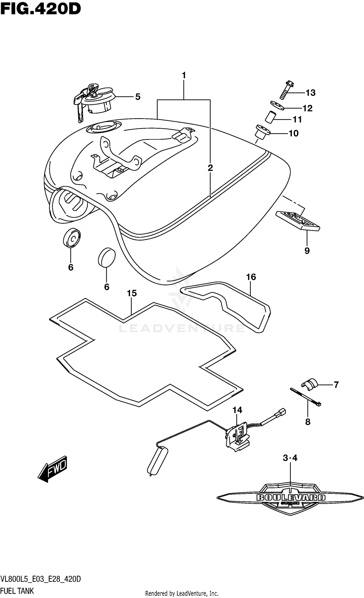 FUEL TANK (VL800TL5 E28)