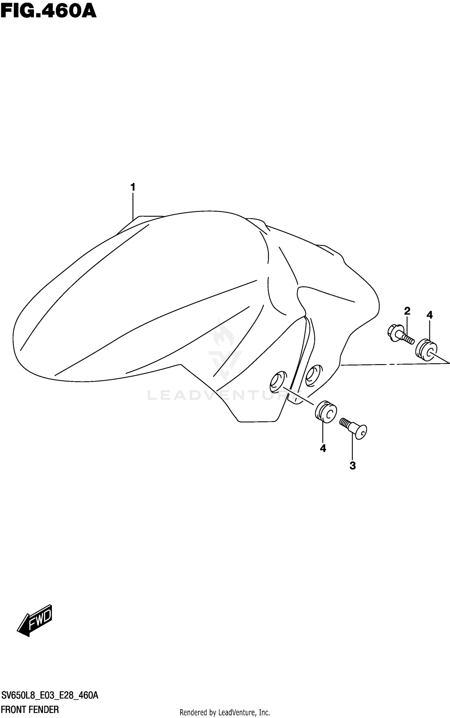 FRONT FENDER (SV650L8 E03)