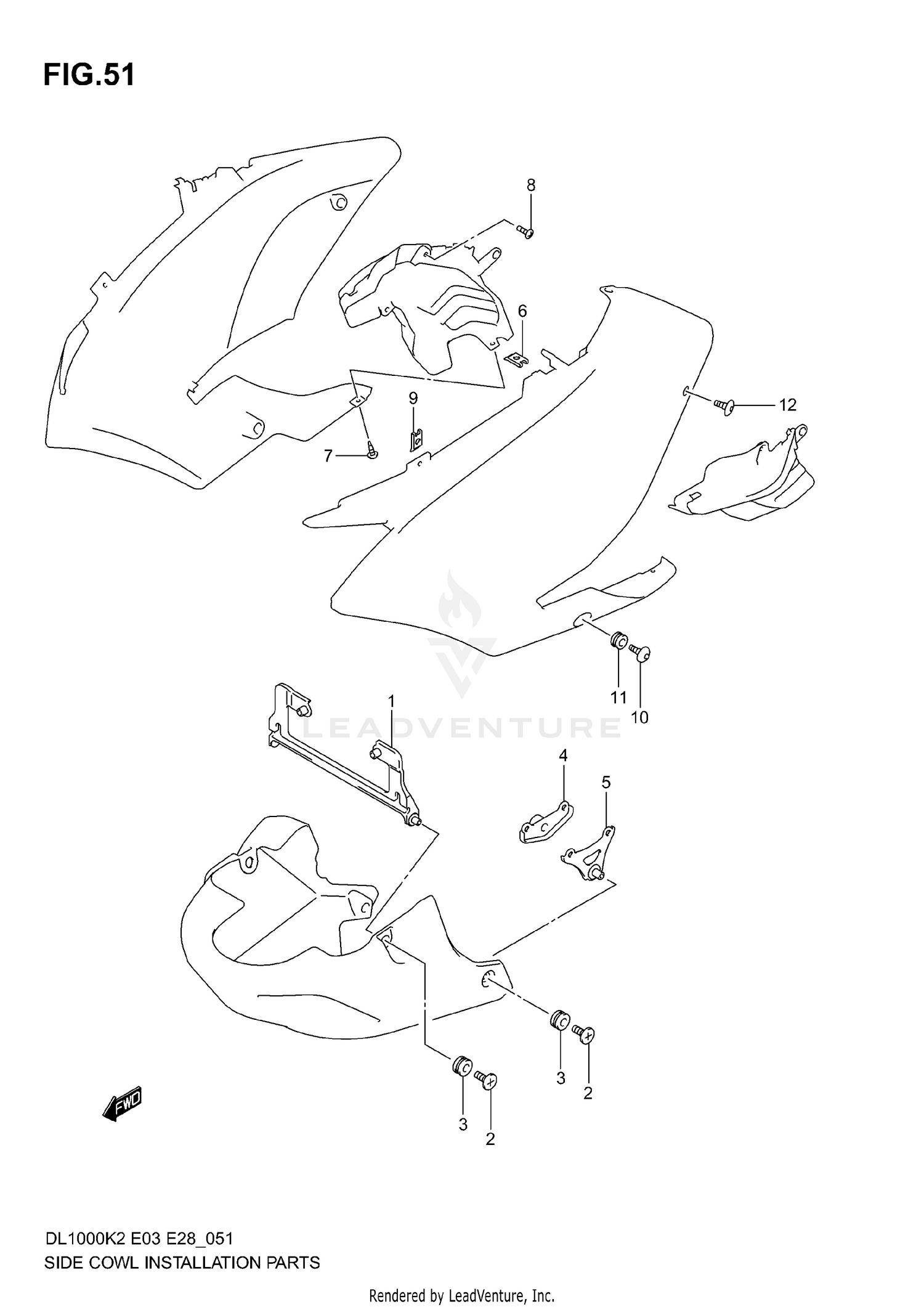 SIDE COWL INSTALLATION PARTS