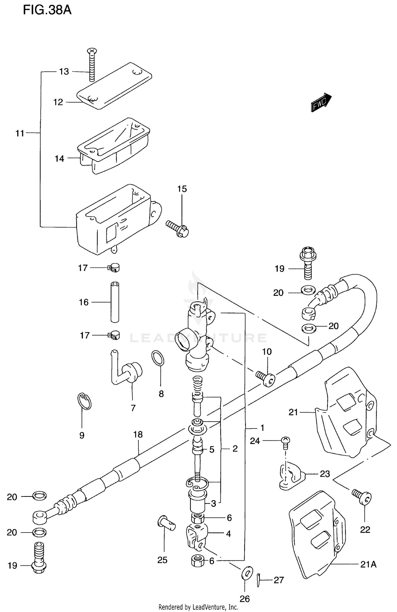 REAR MASTER CYLINDER (MODEL V/W/X/Y)