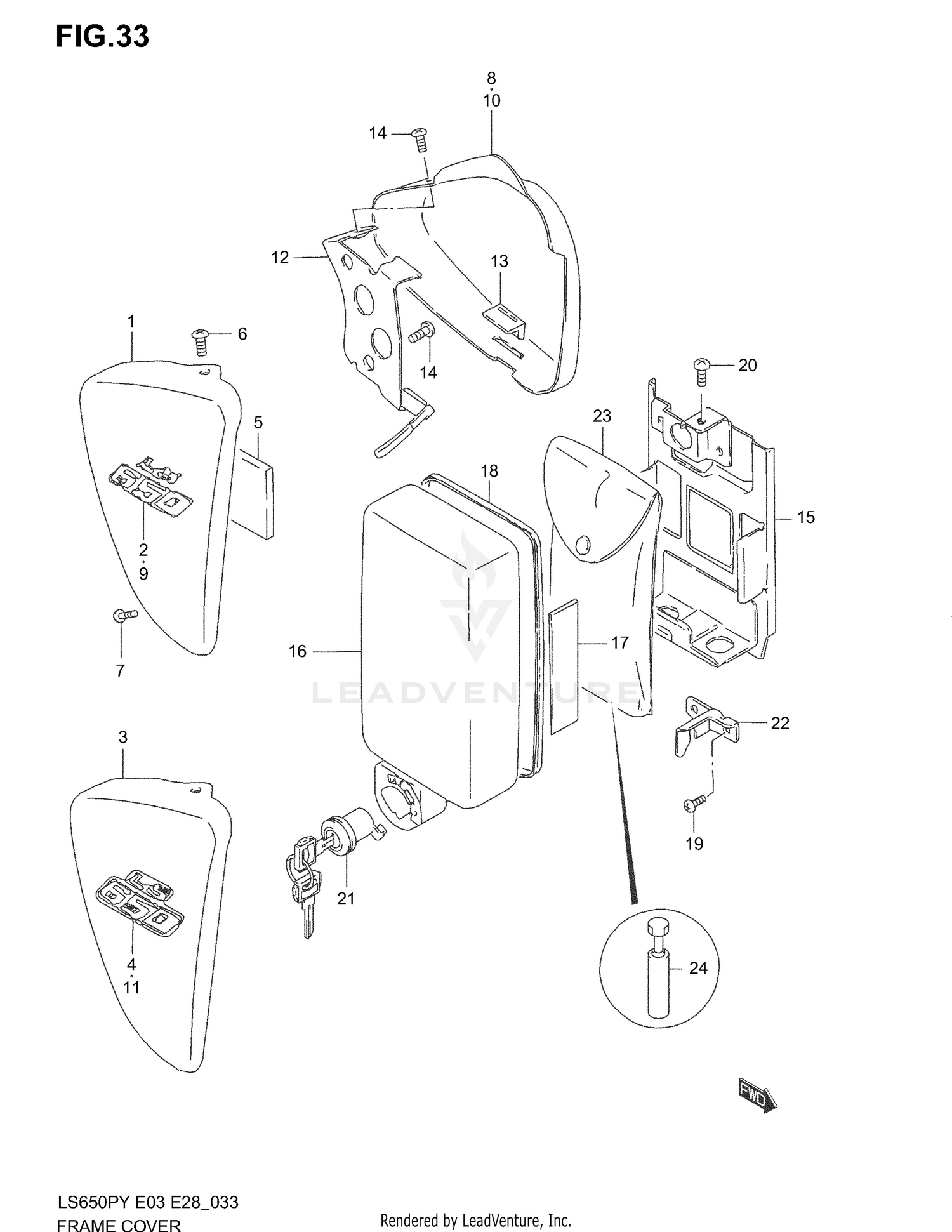 FRAME COVER (MODEL T/V)