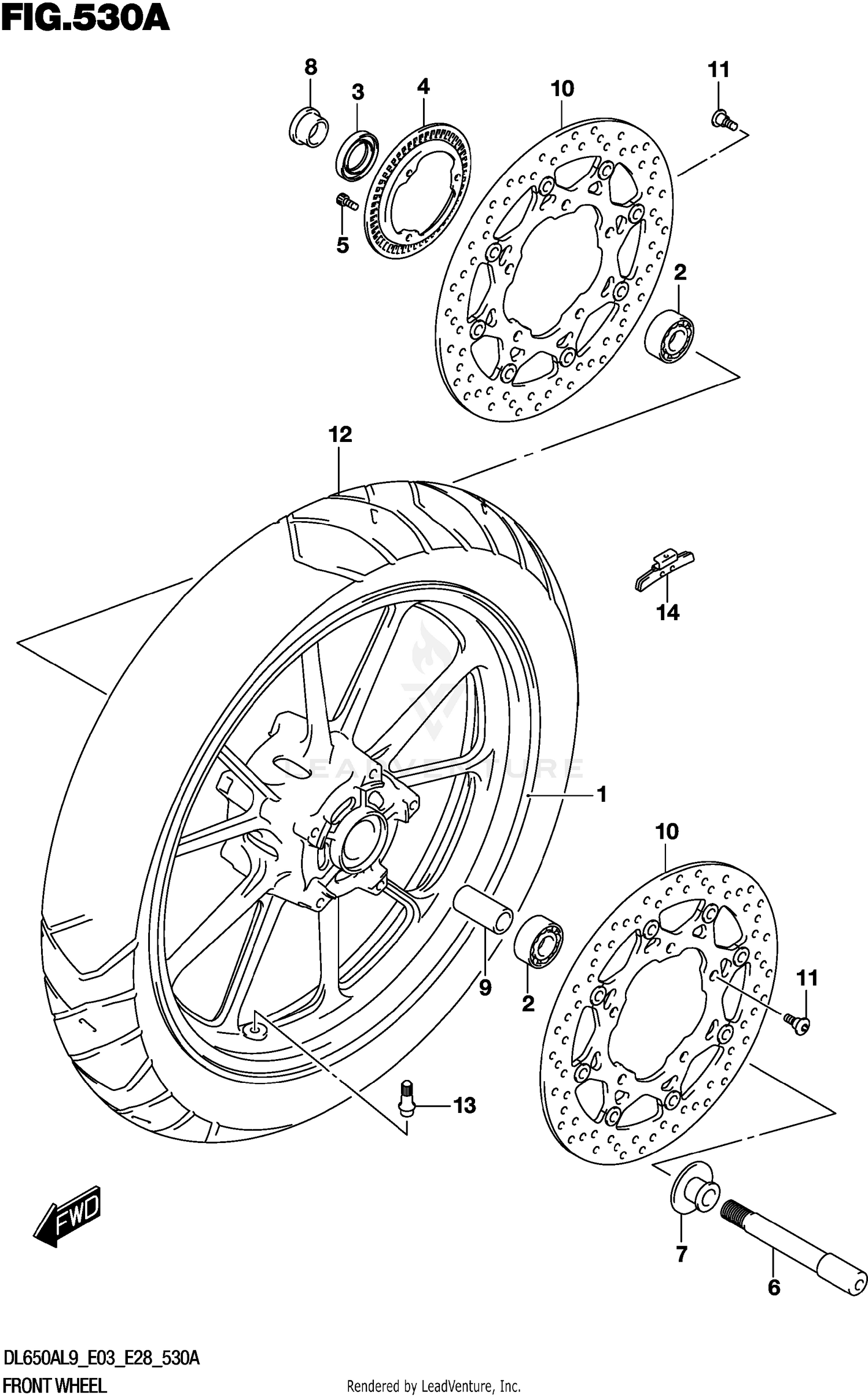 FRONT WHEEL (DL650A)