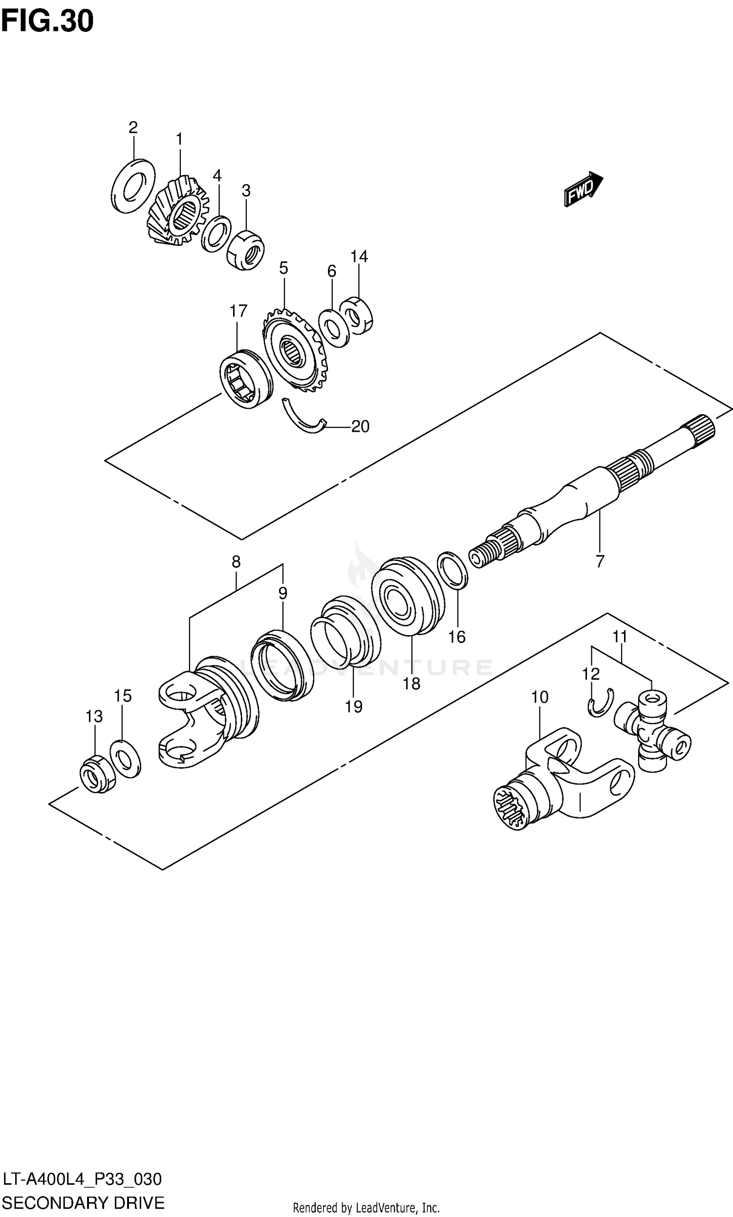 SECONDARY DRIVE (LT-A400ZL4 P33)